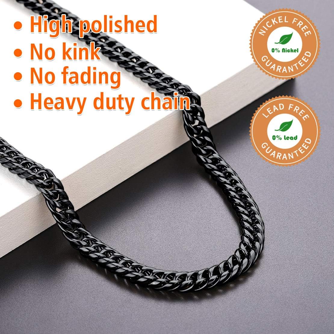 9mm Double Tight Cuban Curb Chunky Link Chain