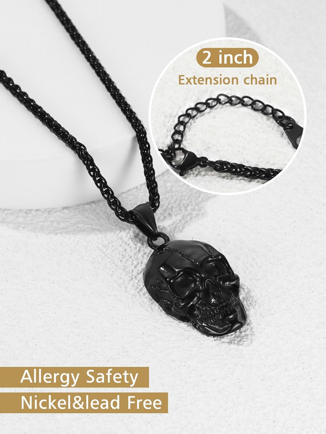 Skull Fissured Head Pendant Necklaces