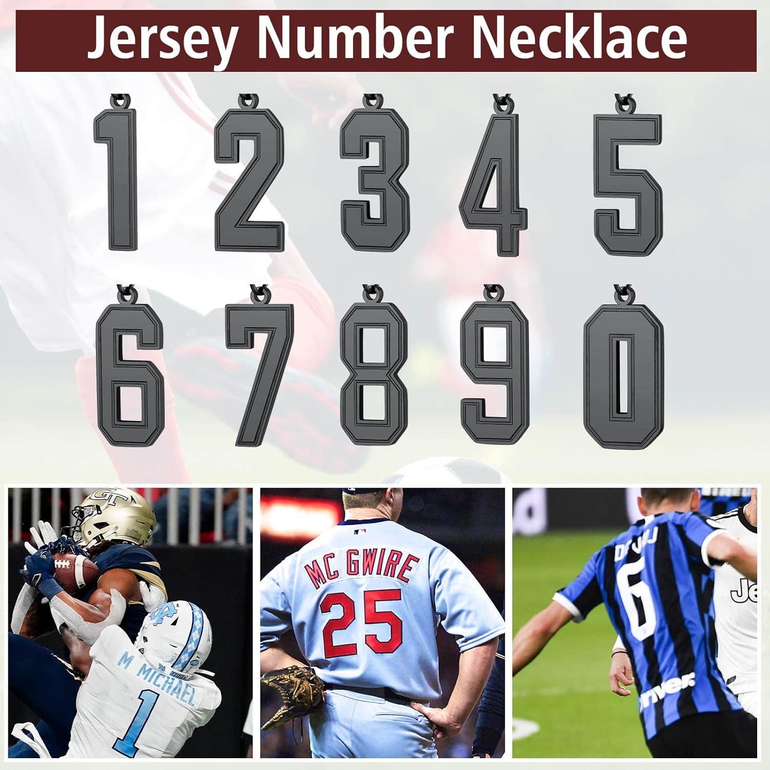 Sports Jersey Lucky Basketball Number 2 Necklaces