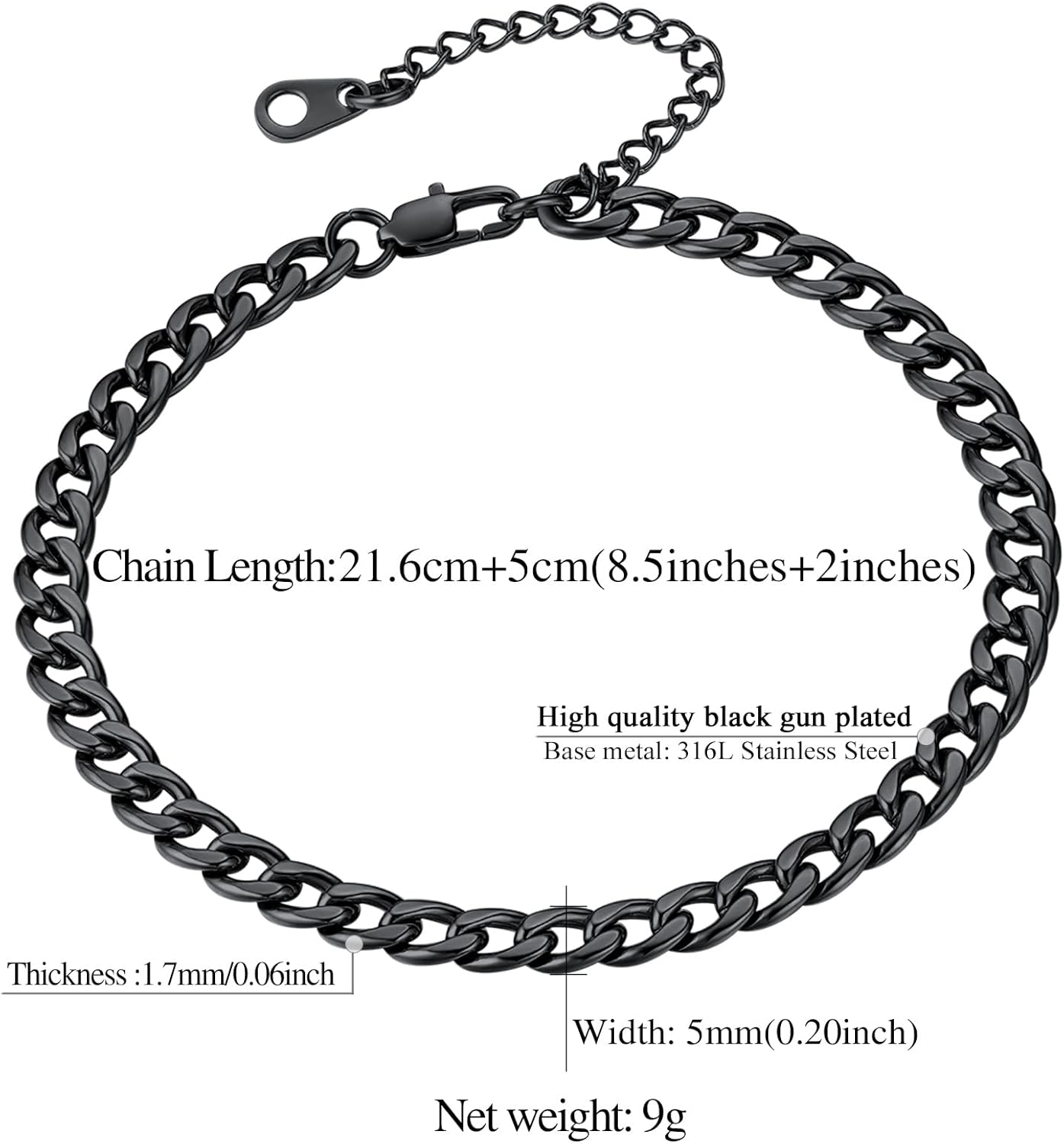 Cuban Curb Chain Anklets