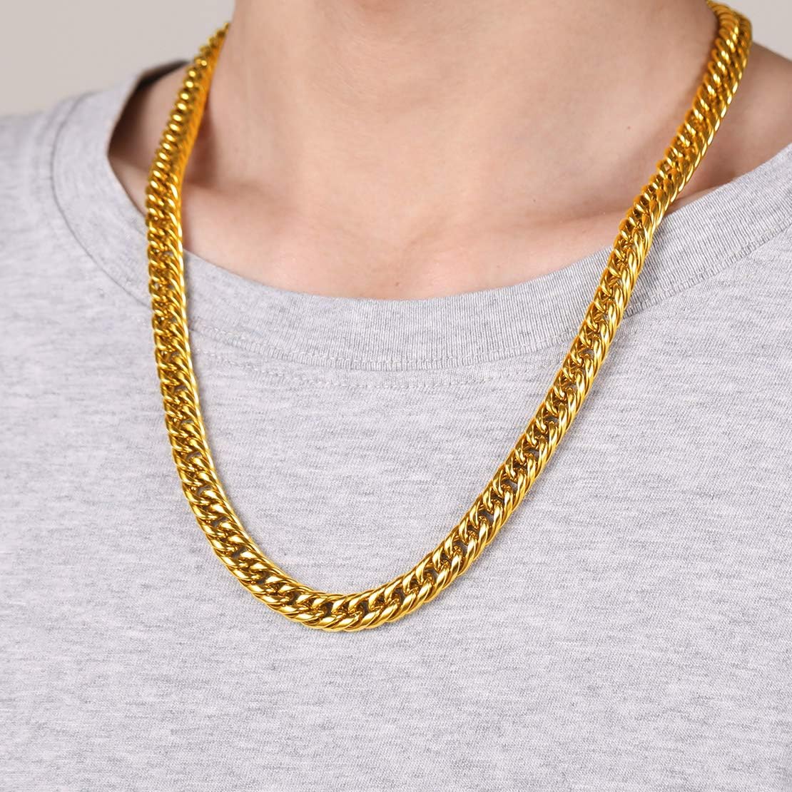 9mm Double Tight Cuban Curb Chunky Link Chain