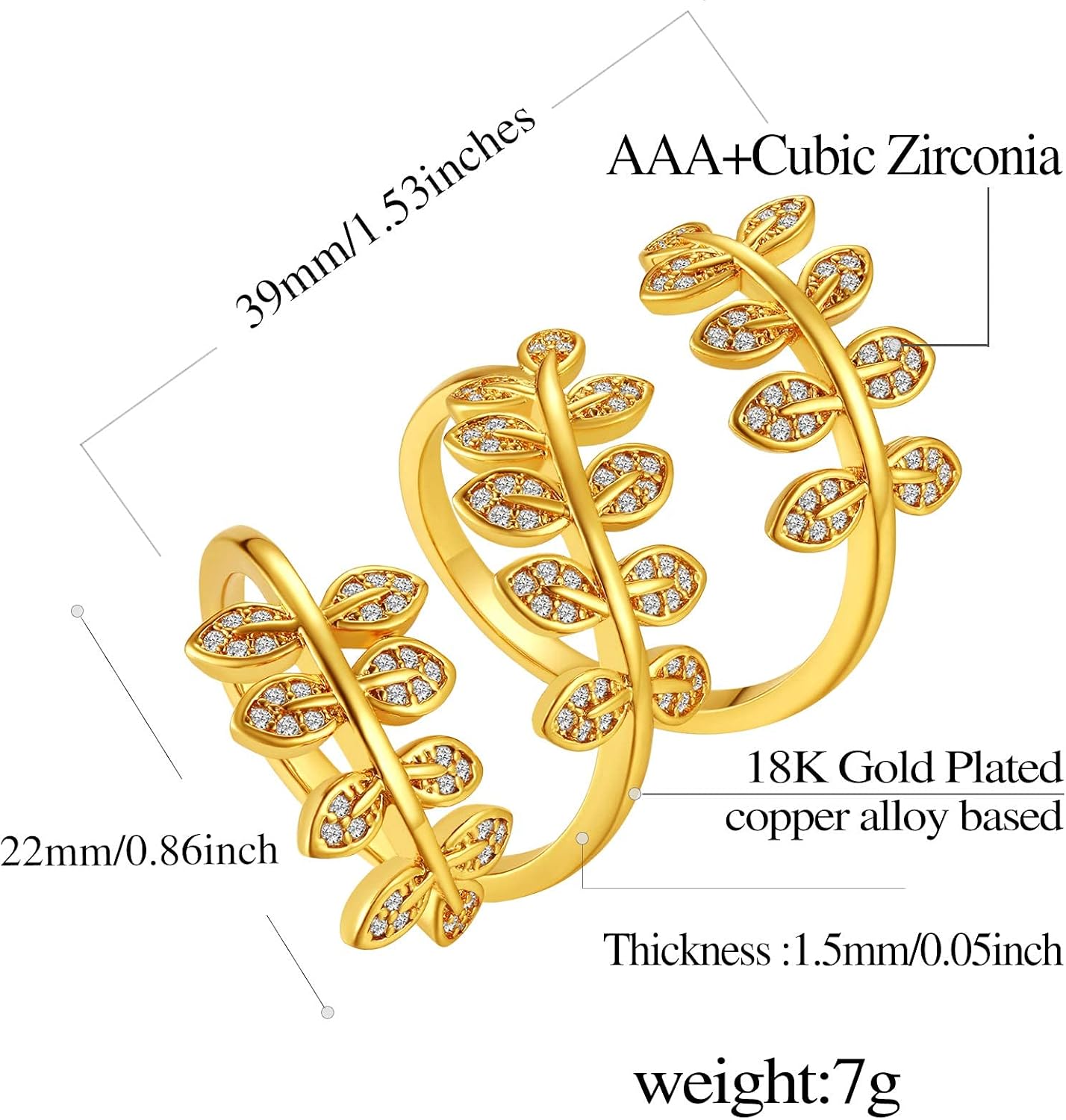 Adjustable Flower Knuckle Finger Rings