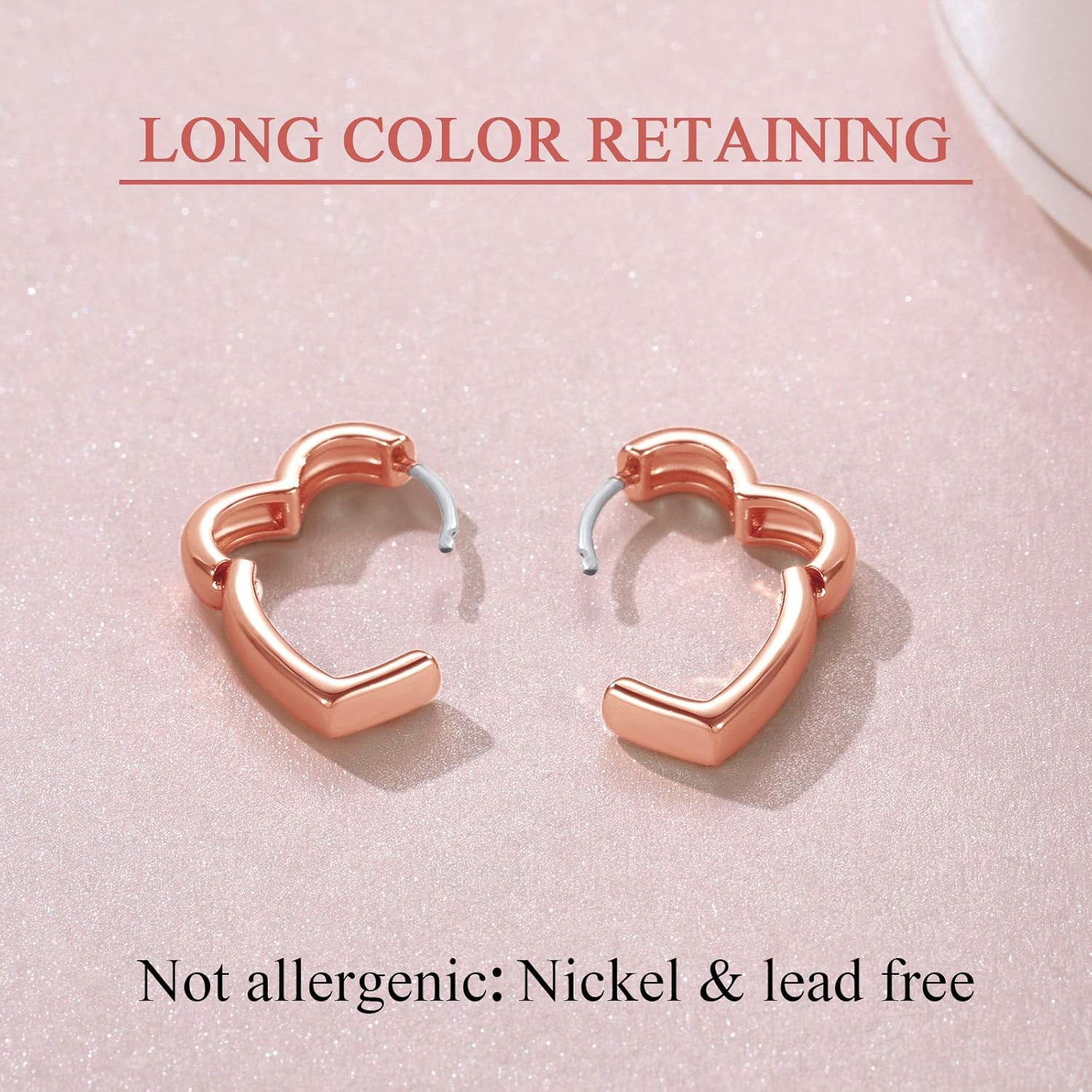 Hollow Heart Cute Small Huggie Hoops Earrings