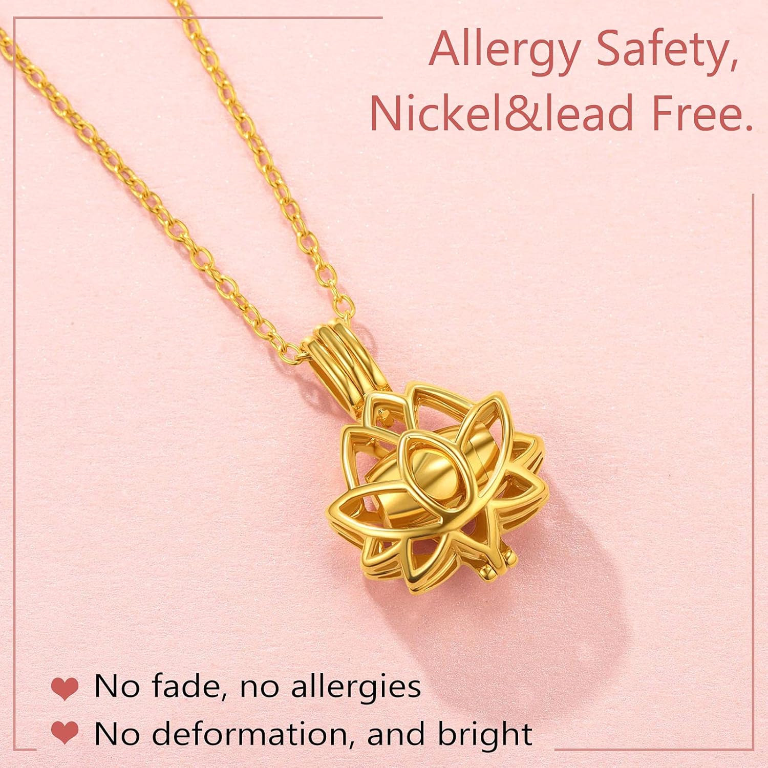 lotus Urn Ashes Pendant Necklaces