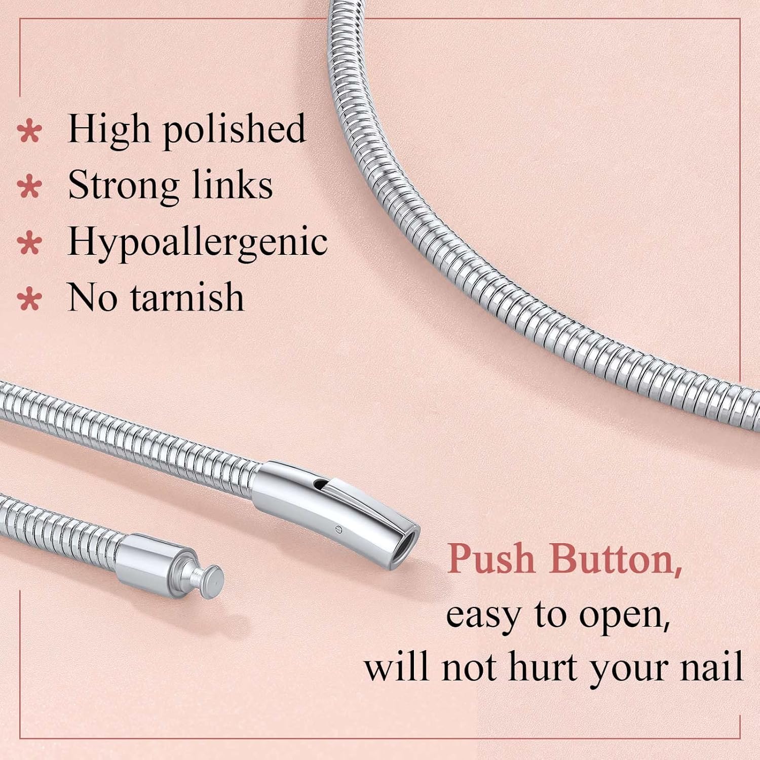 Round Snake Chain Choker Necklaces 