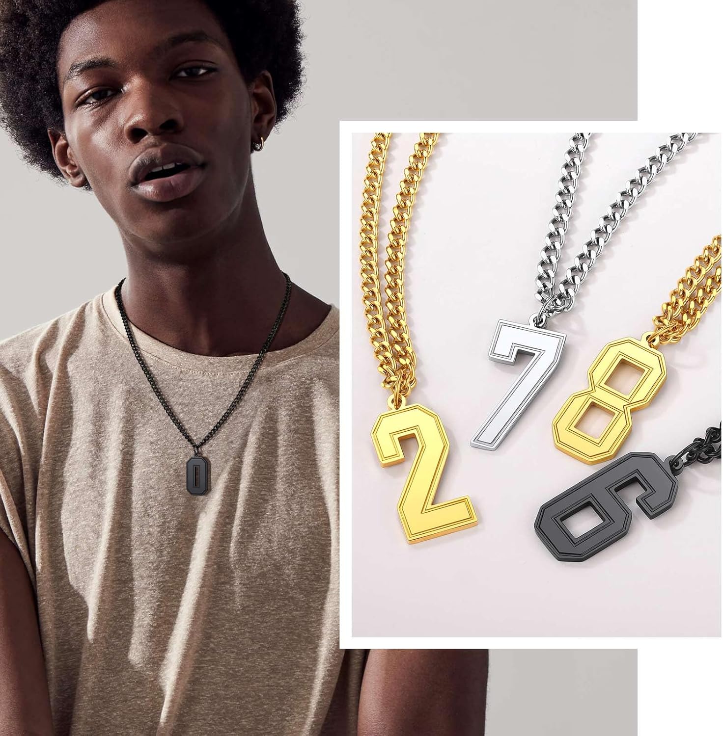 Sports Jersey Lucky Basketball Number 2 Necklaces