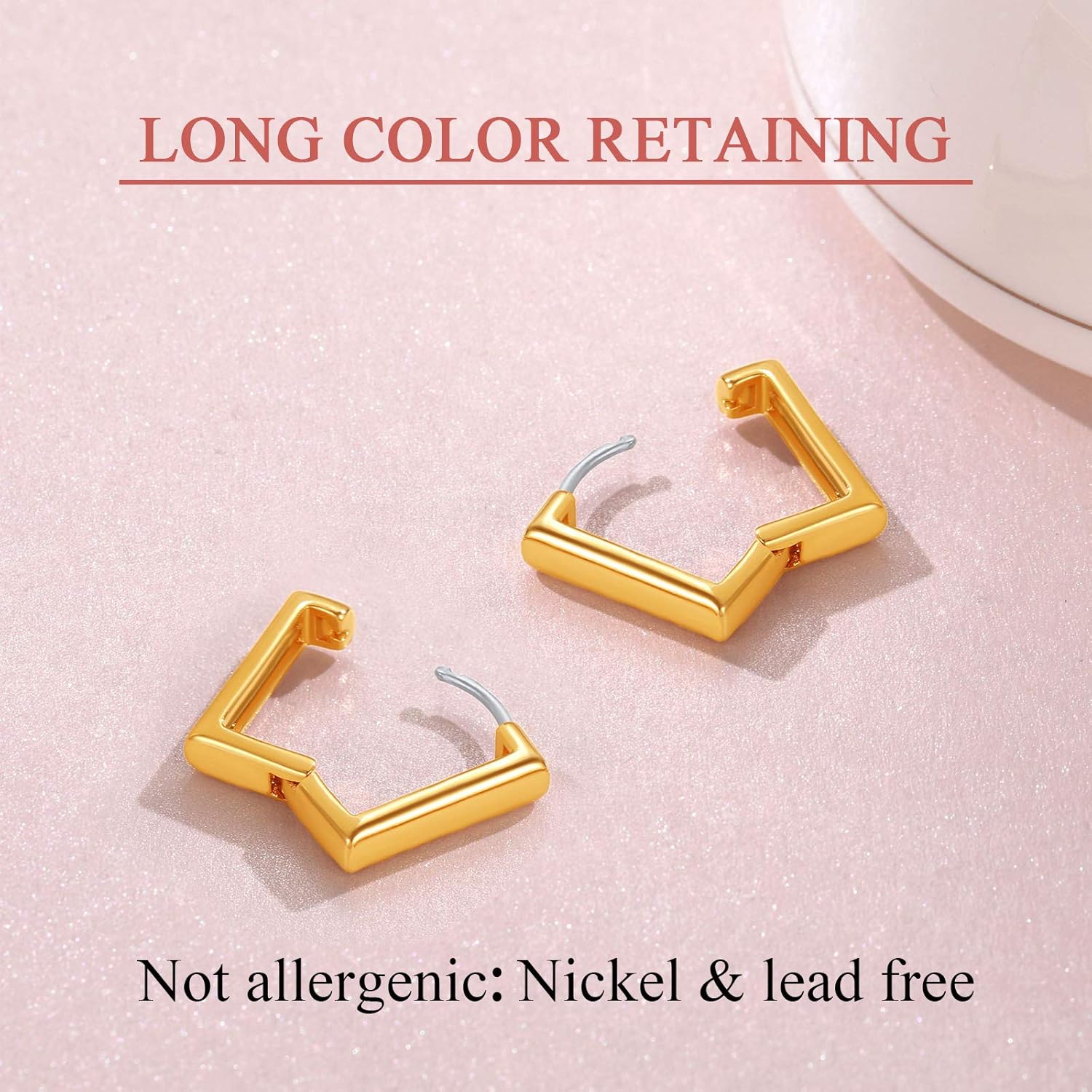Hollow Small Square Huggie Hoop Earrings