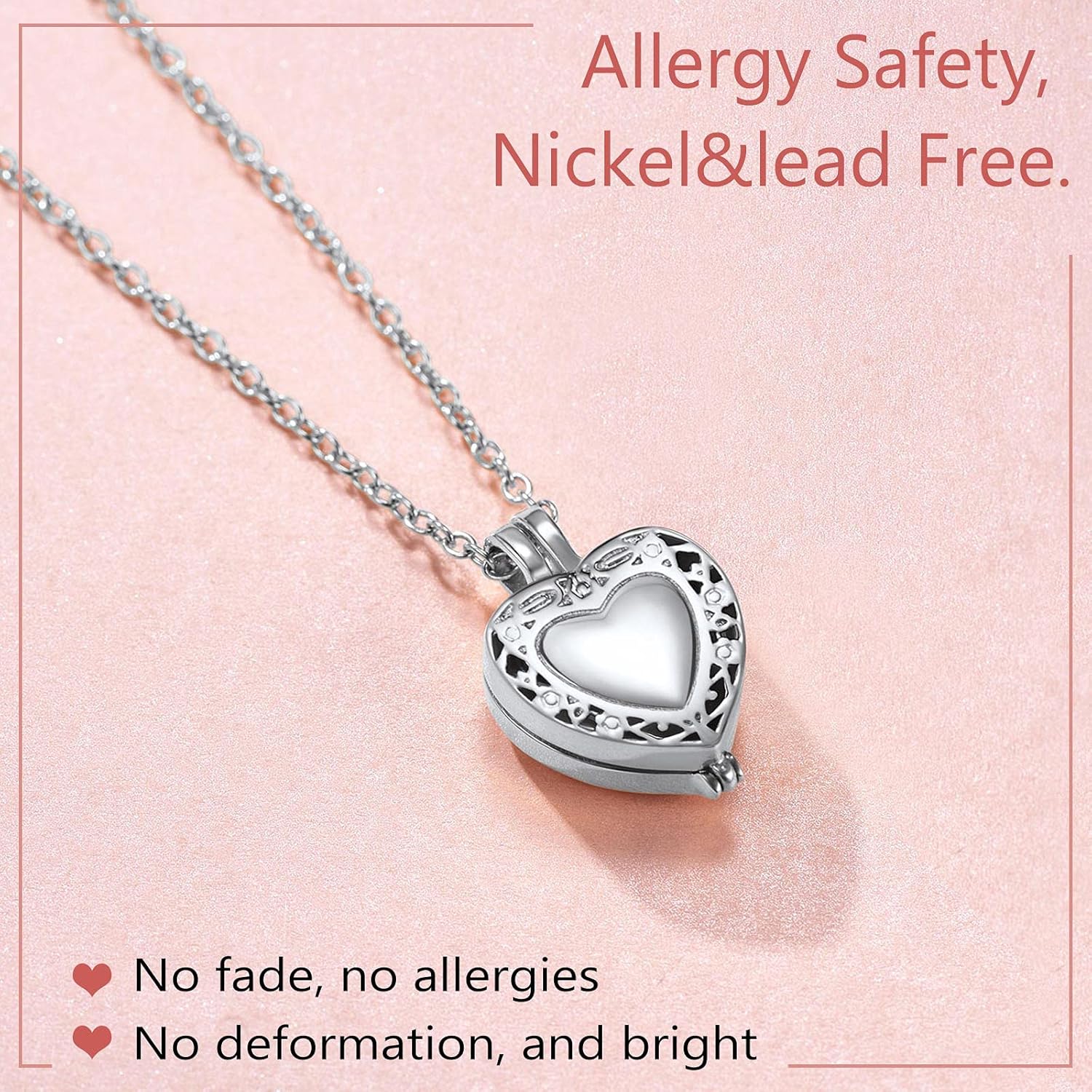 Hollow heart Vintage Urn Necklaces