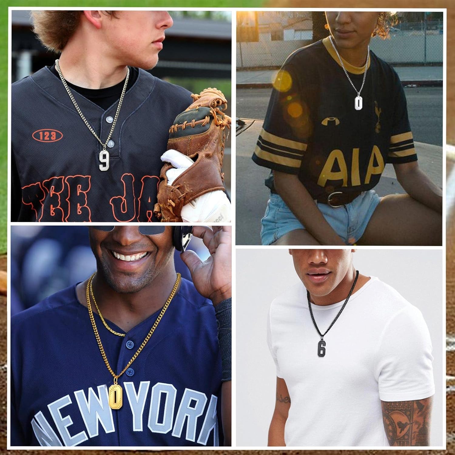 Thorn Mark Lucky Number 9 Necklaces