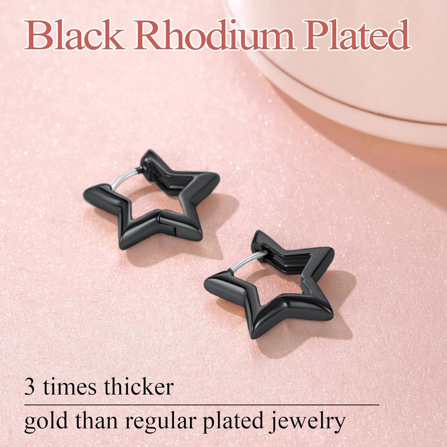 Hollow Star Huggie Hoops Earrings