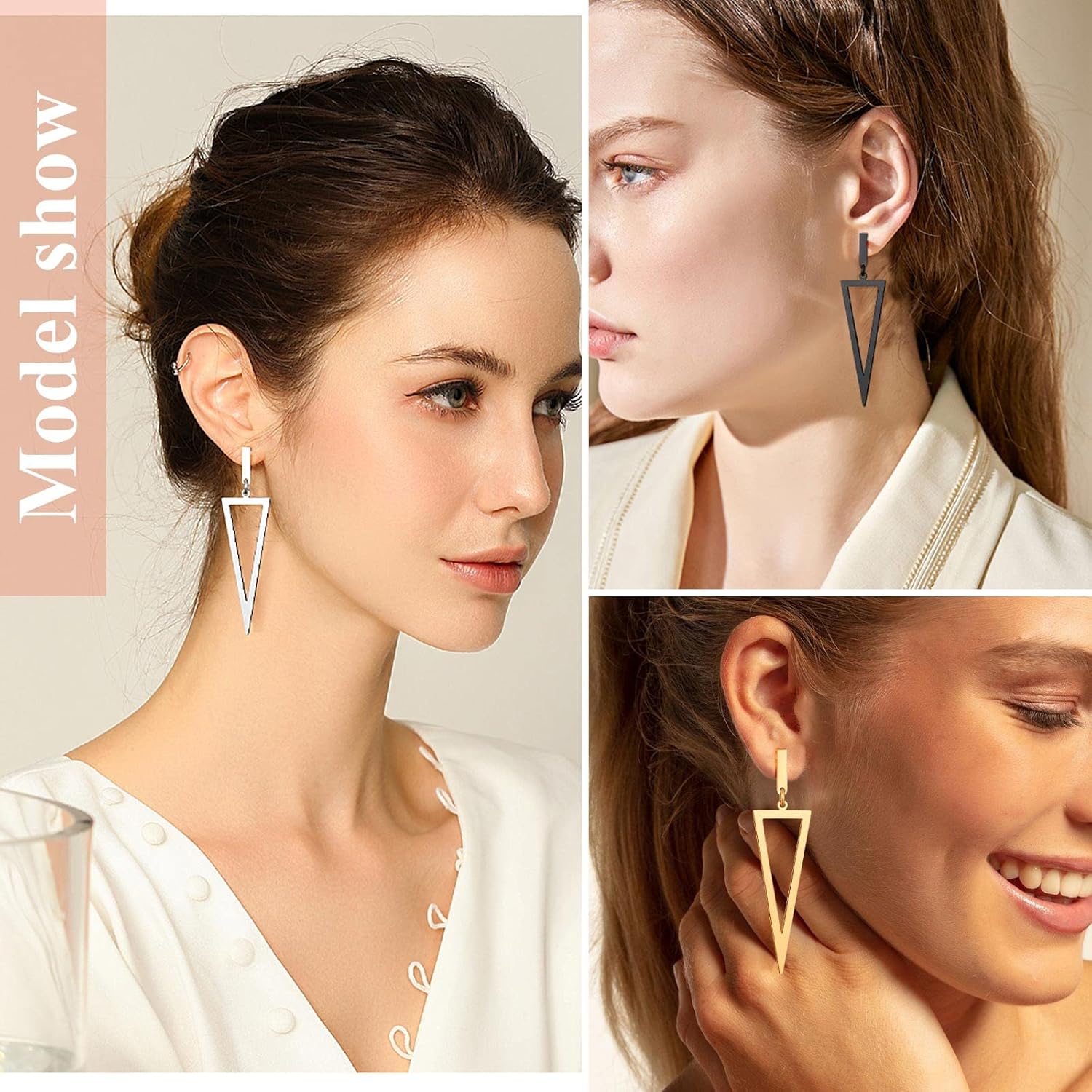 Triangle Pierced Drop & Dangle Earrings