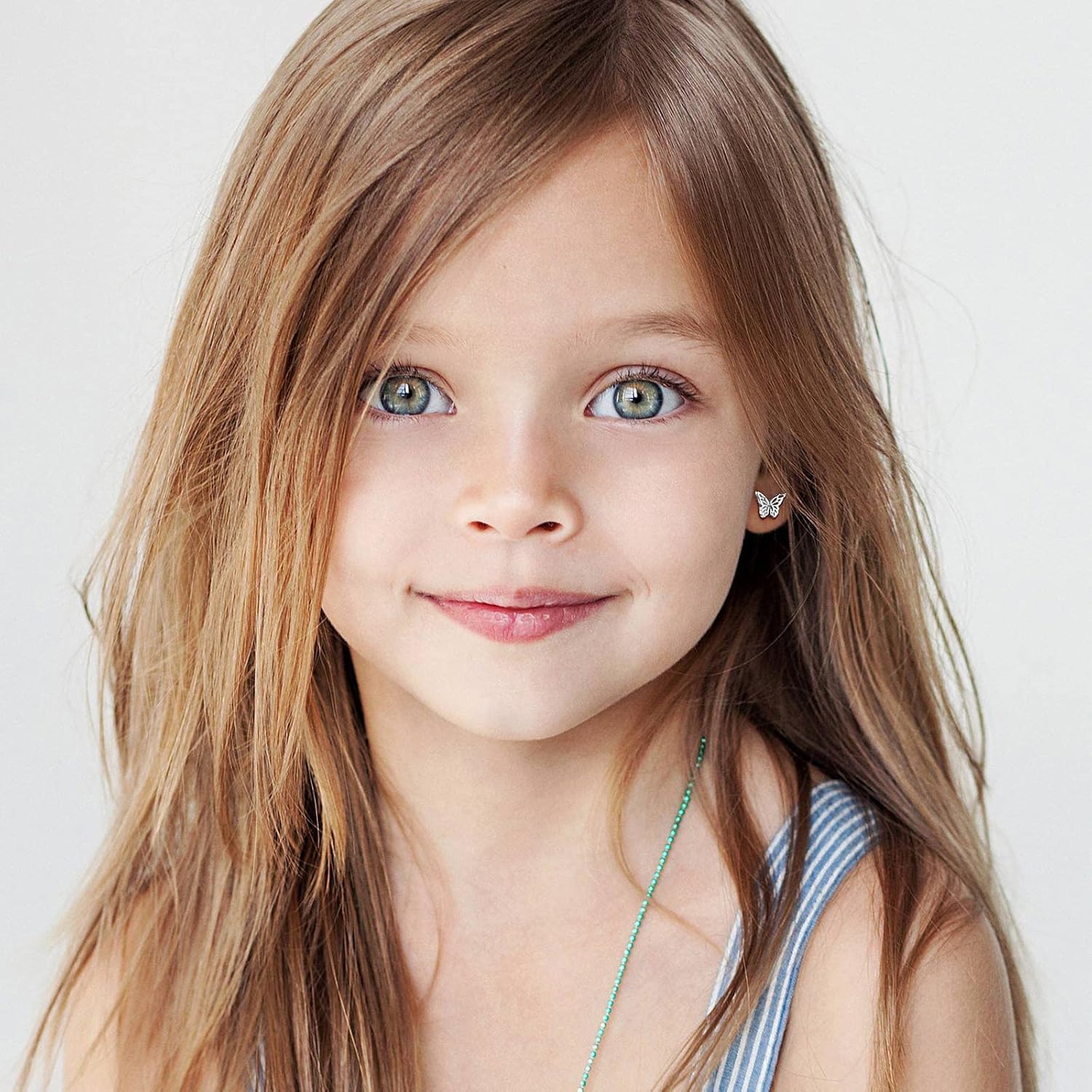 Cute Butterfly Hypoallergenic Pierced Stud Earrings