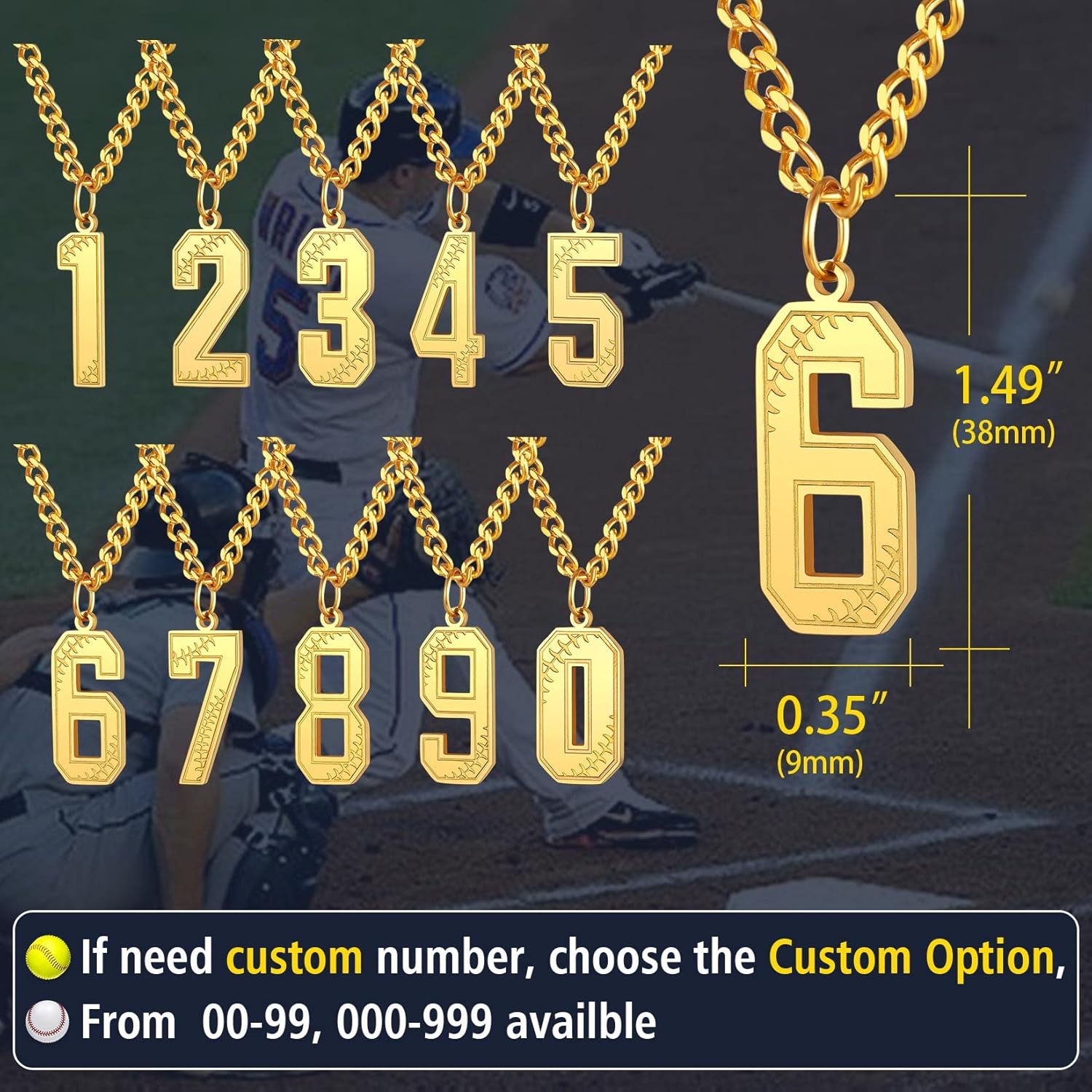 Thorn Mark Lucky Number 6 Necklaces