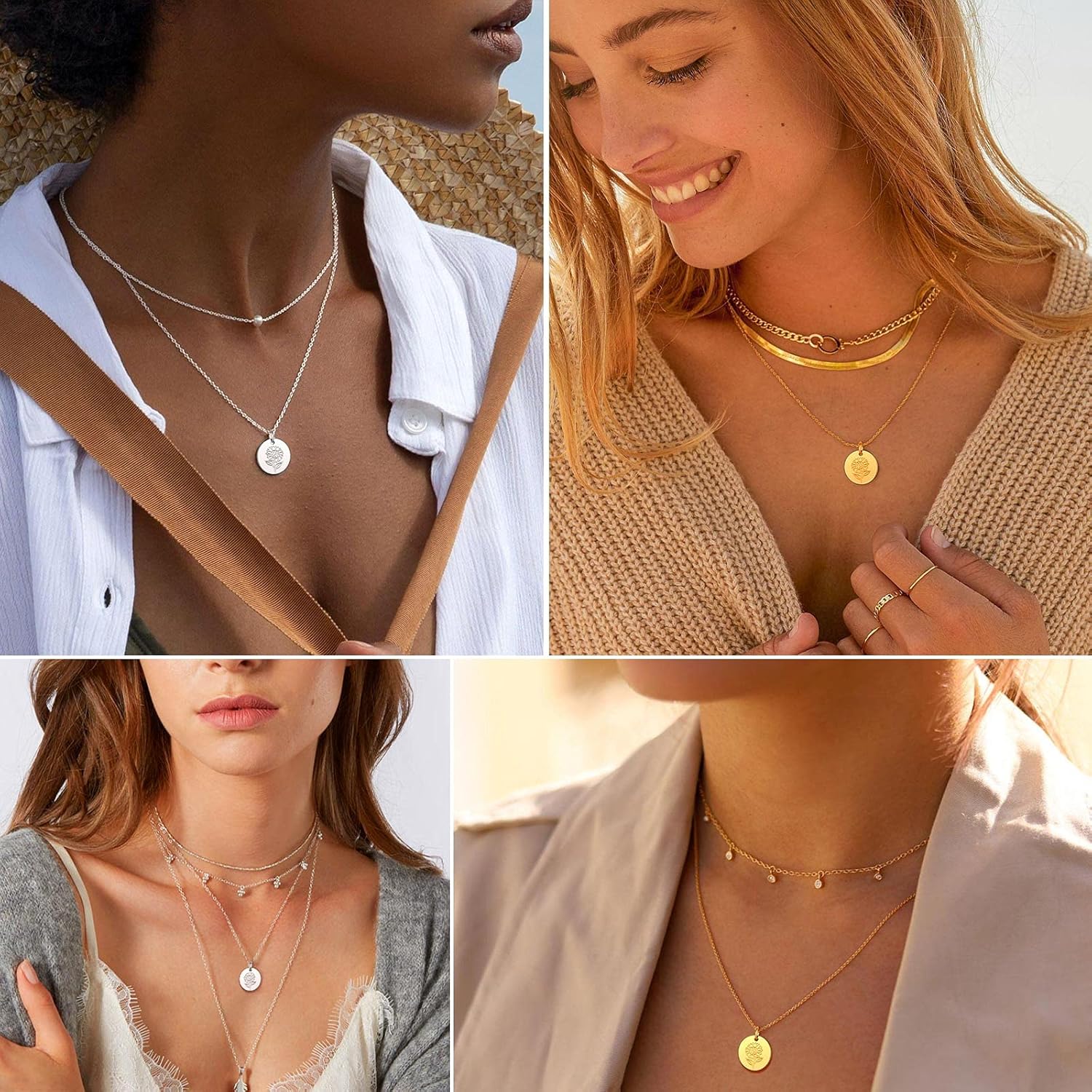 Sunflower Disc Necklaces