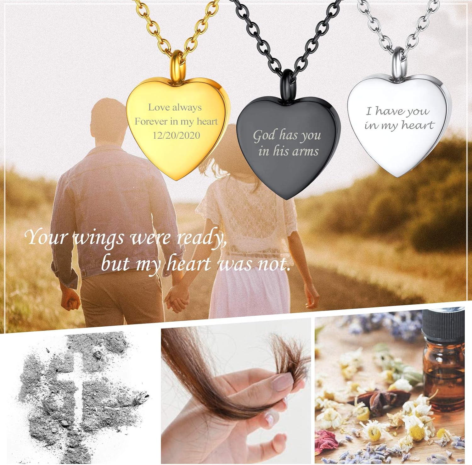 Heart Shaped Ashes Pendant Jewelry