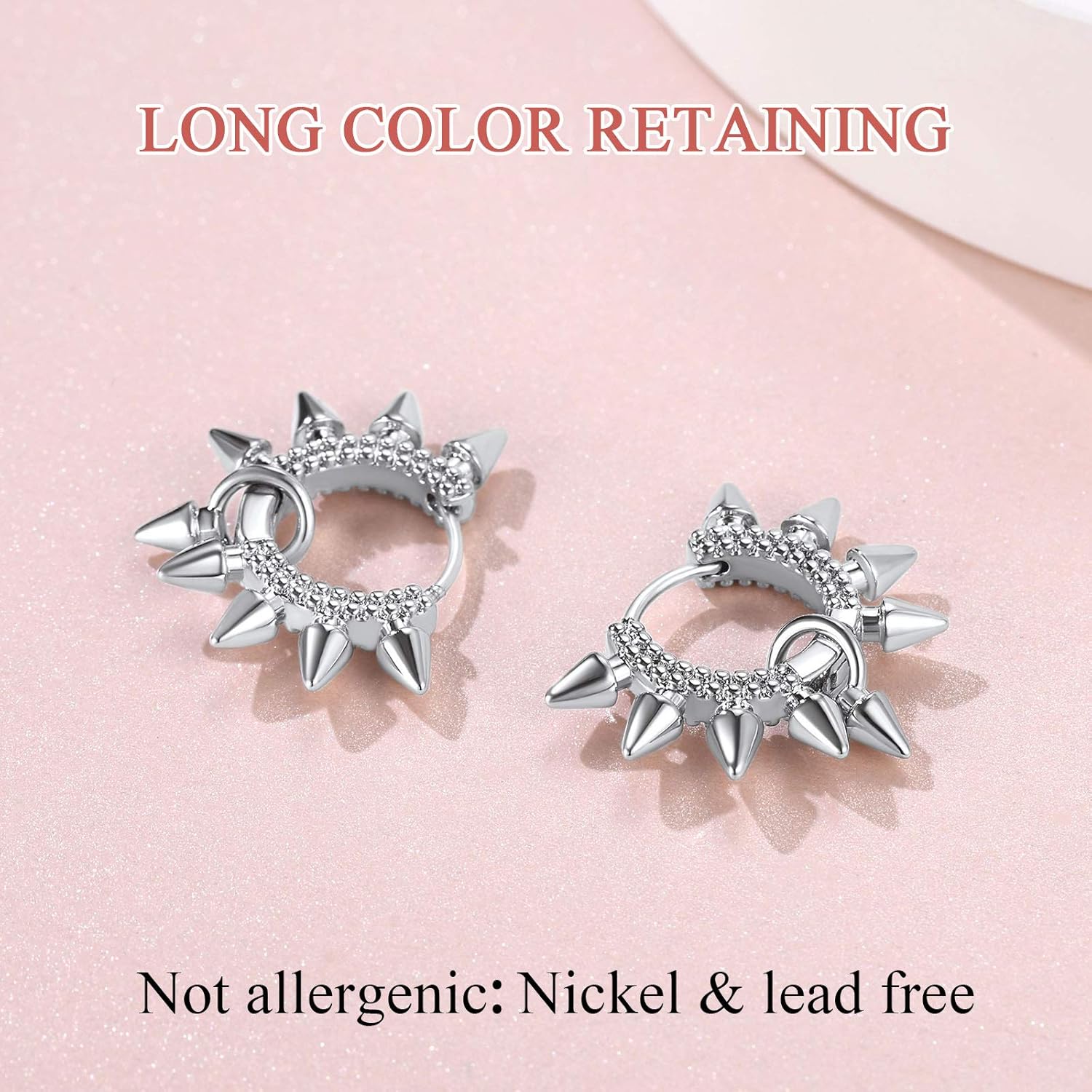 Awl Shaped Huggie Hoop Studs Earrings