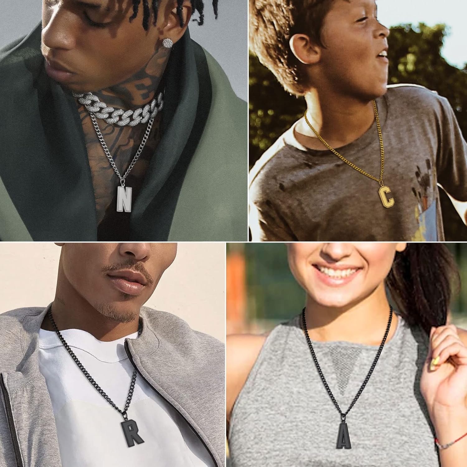 Initial A letter Necklace