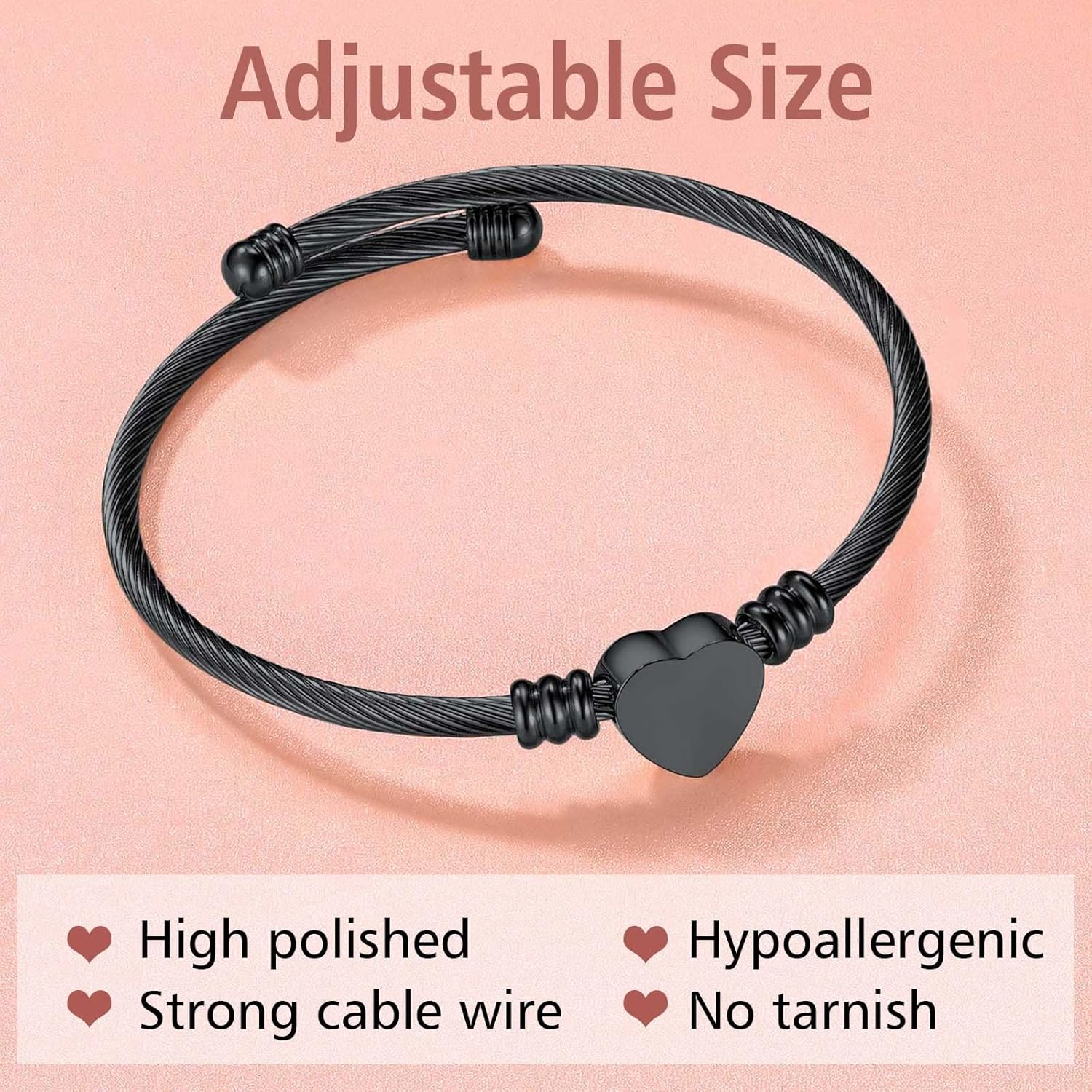 Heart Charm Adjustable Bracelets