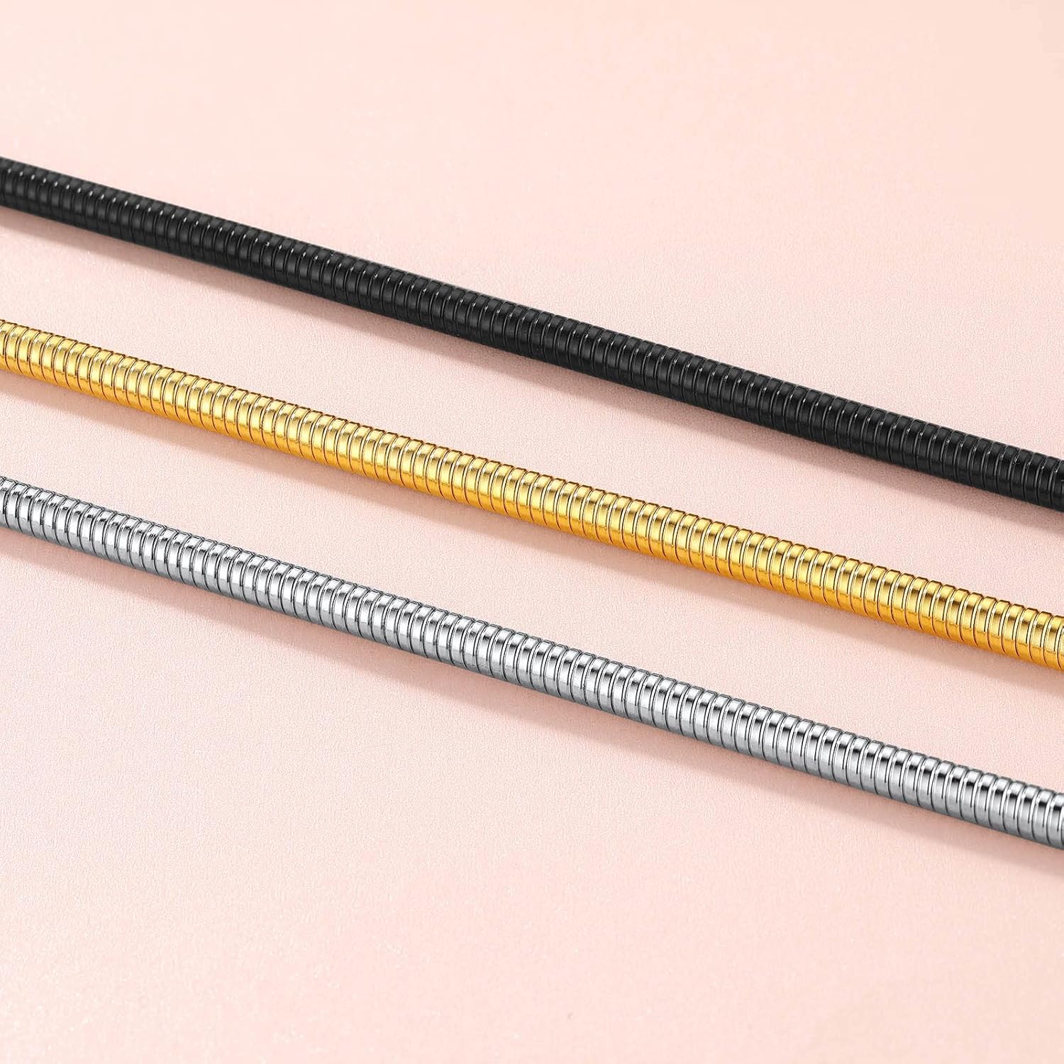 Round Snake Chain Choker Necklaces 