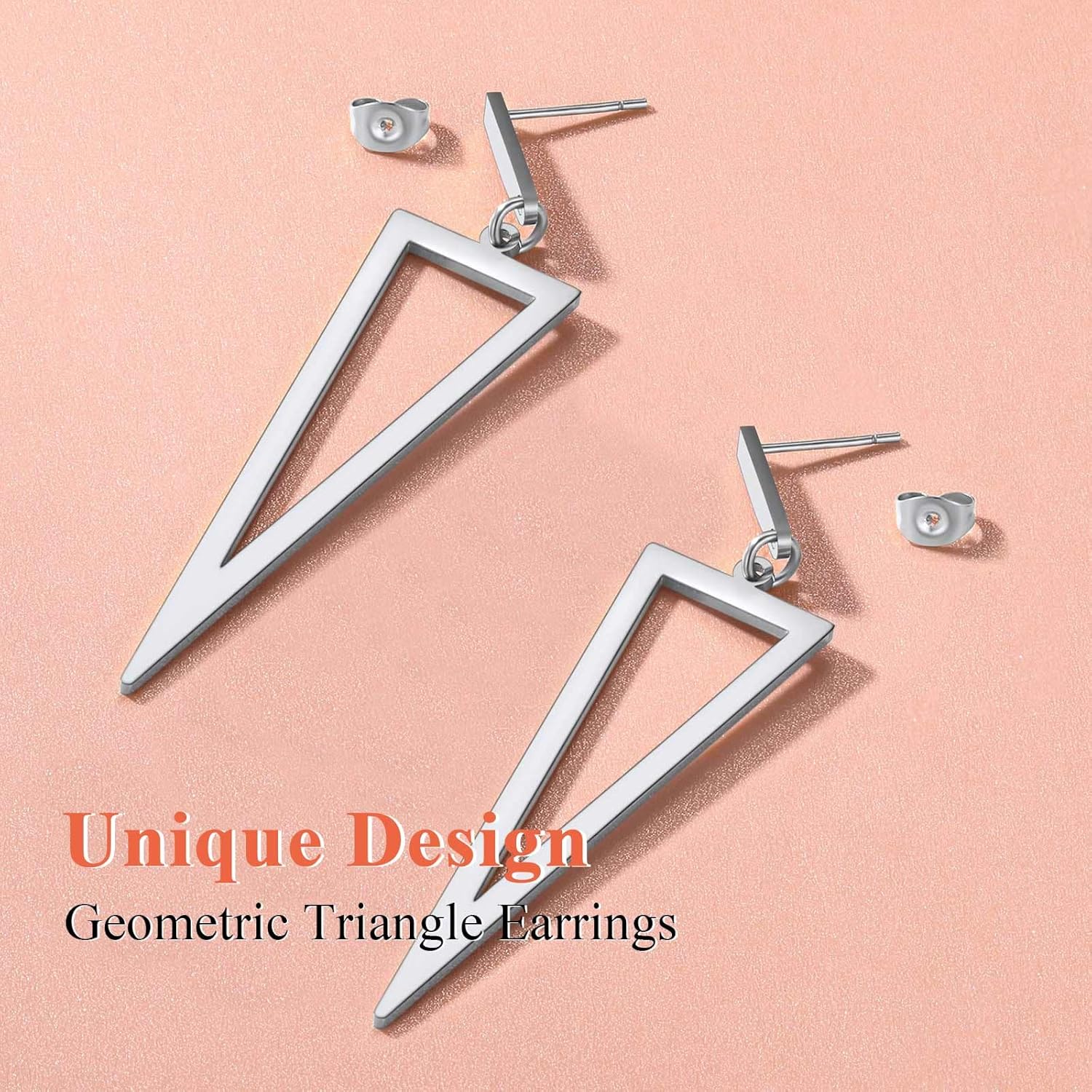 Triangle Pierced Drop & Dangle Earrings