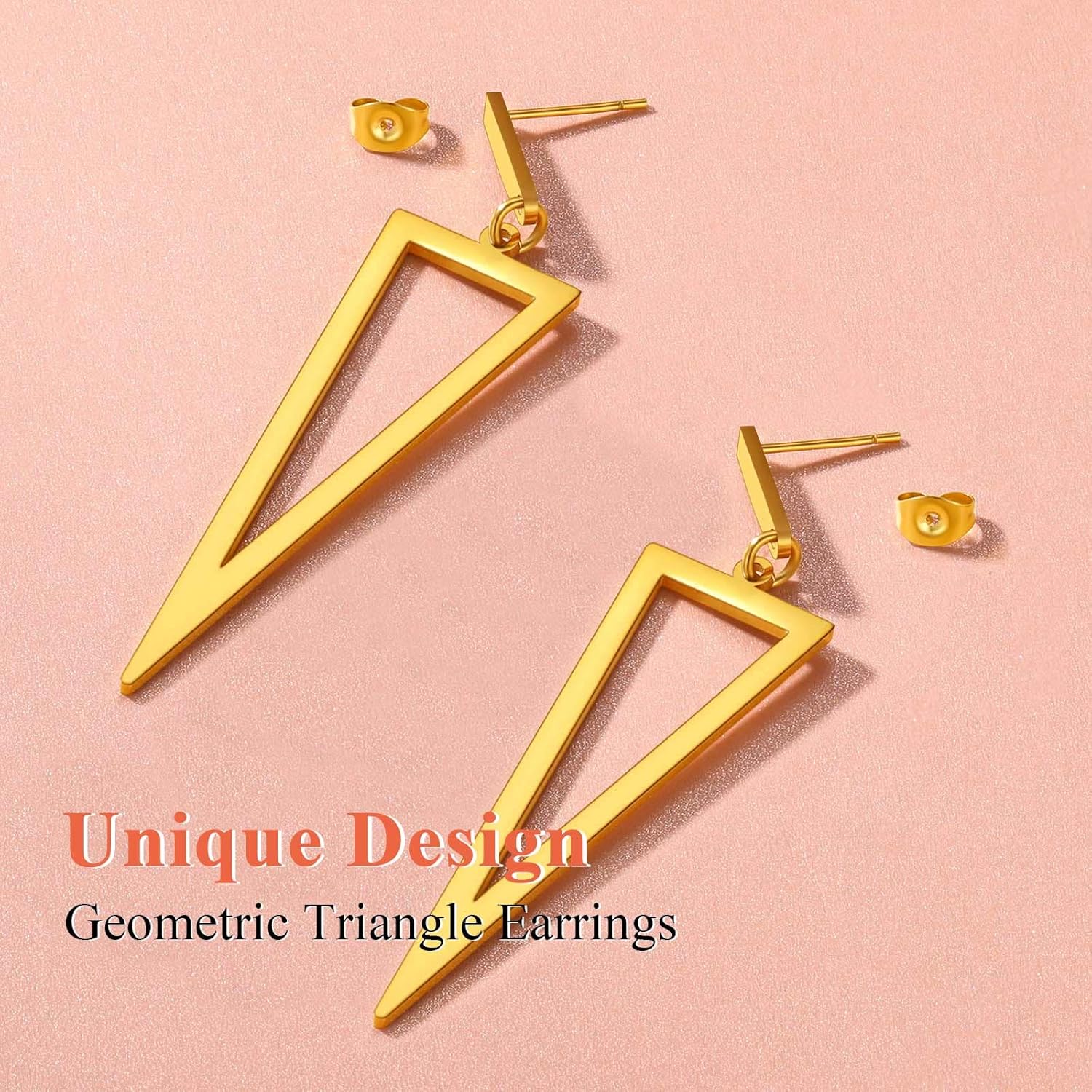 Triangle Pierced Drop & Dangle Earrings