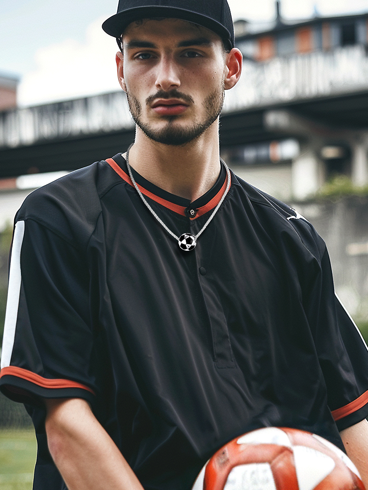 3D Soccer Sports Players Necklaces