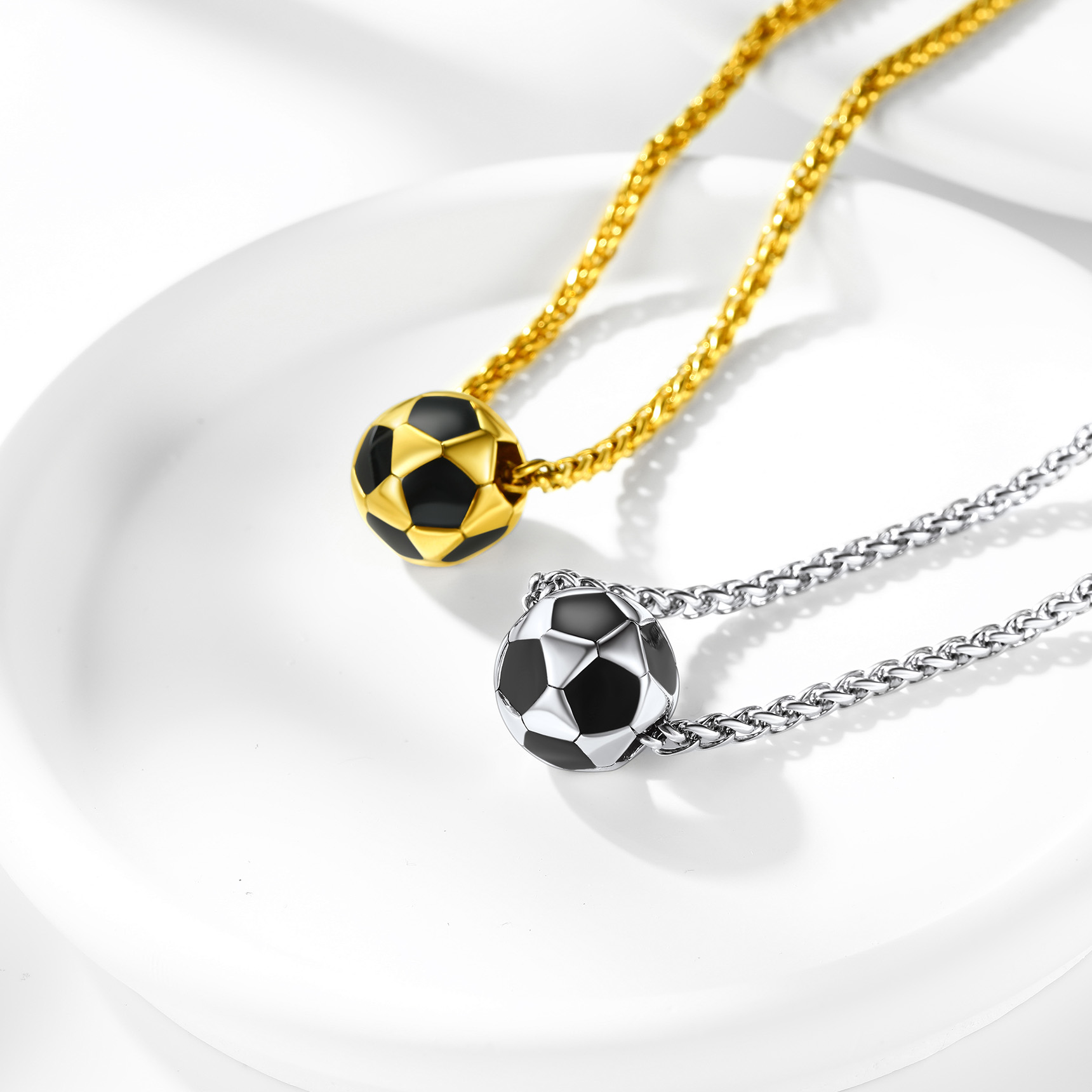3D Soccer Sports Players Necklaces