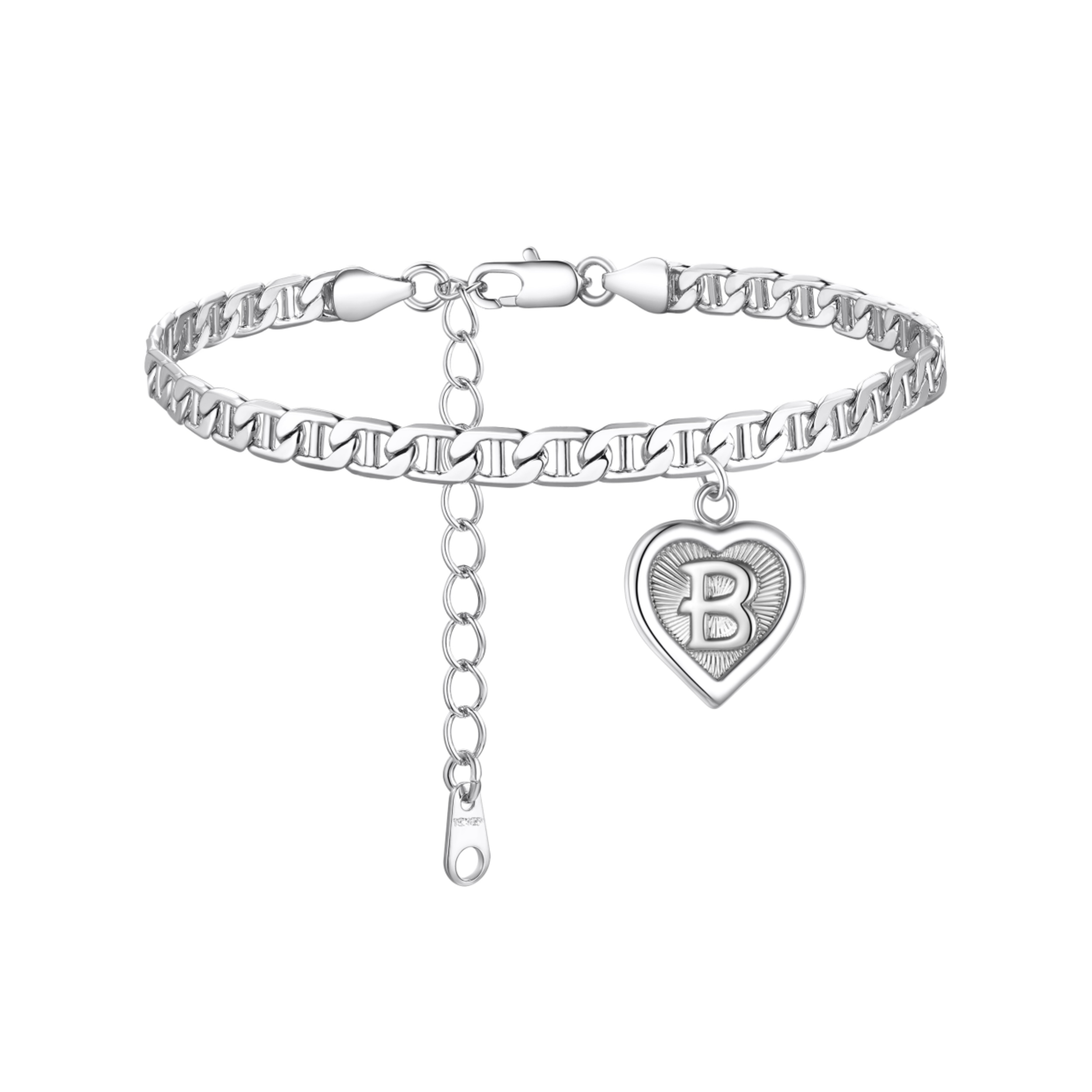 Letter & Heart Chain Anklet
