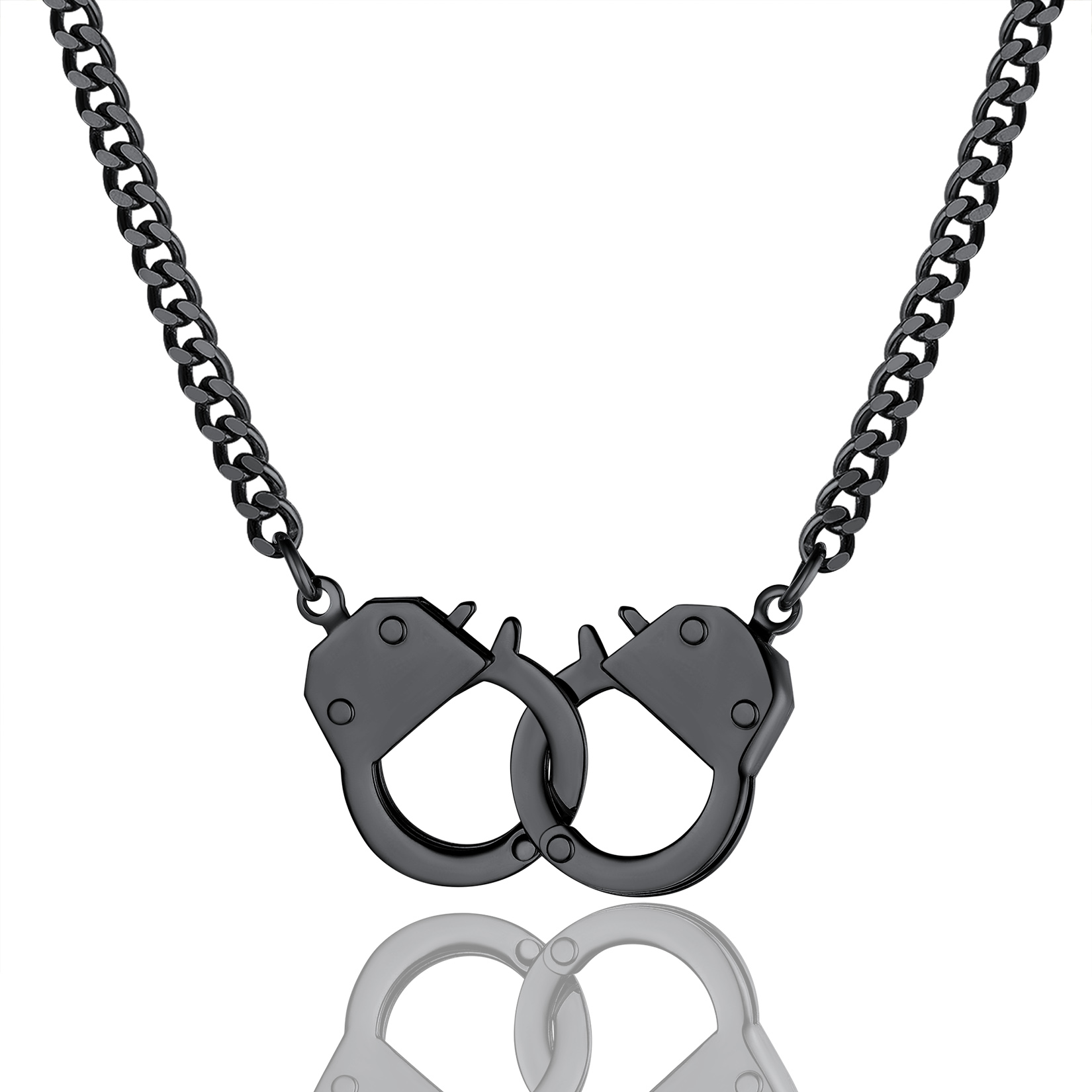 Punk Statement Handcuff Chain Necklace