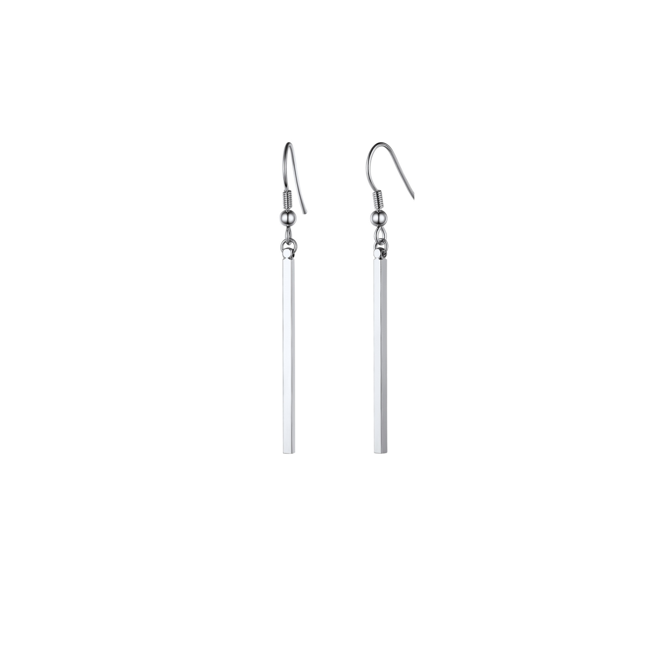 Stick Dangle Dangly Geometric Pillar Bar Drop Earrings 