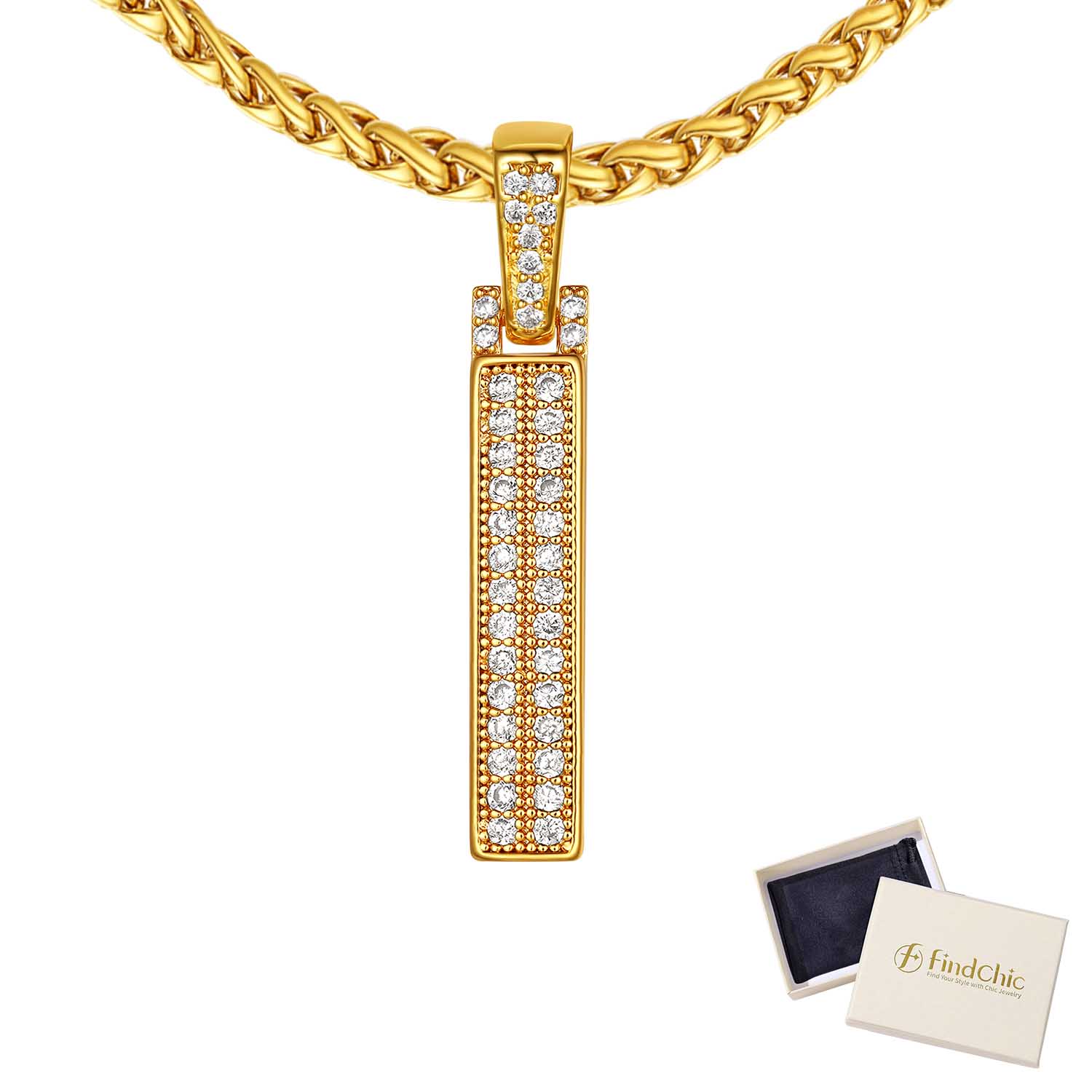 18K Gold Plated Zirconia Letter Chain Necklaces