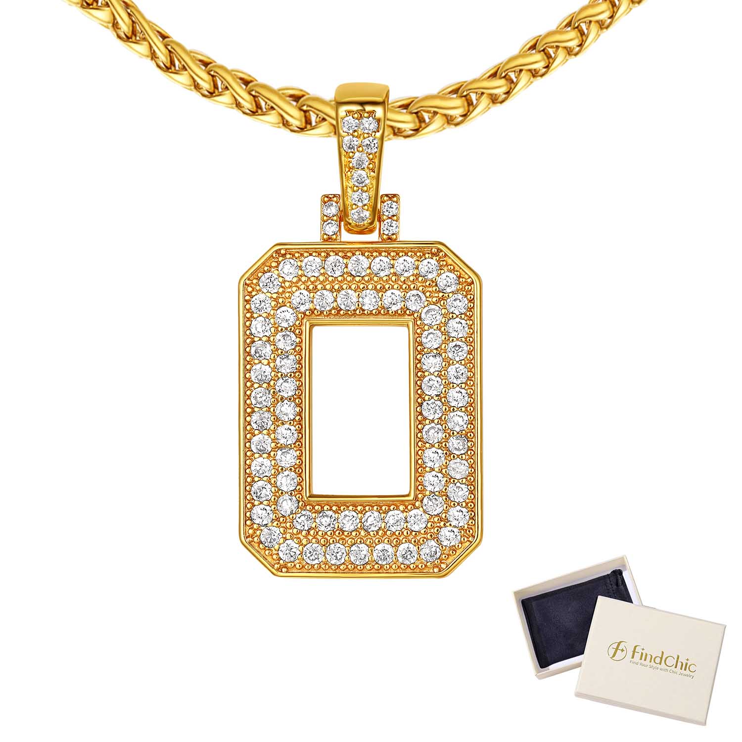 18K Gold Plated Zirconia Letter Chain Necklaces