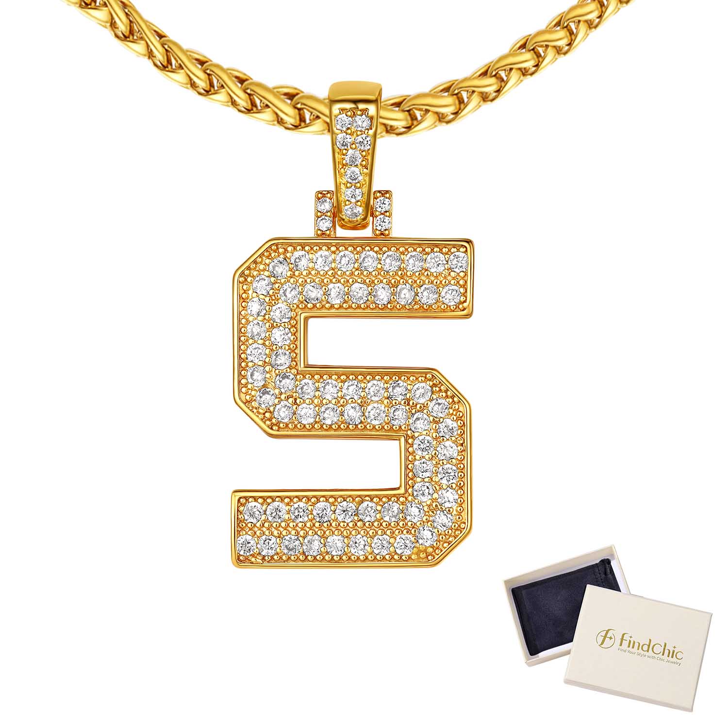 18K Gold Plated Zirconia Letter Chain Necklaces