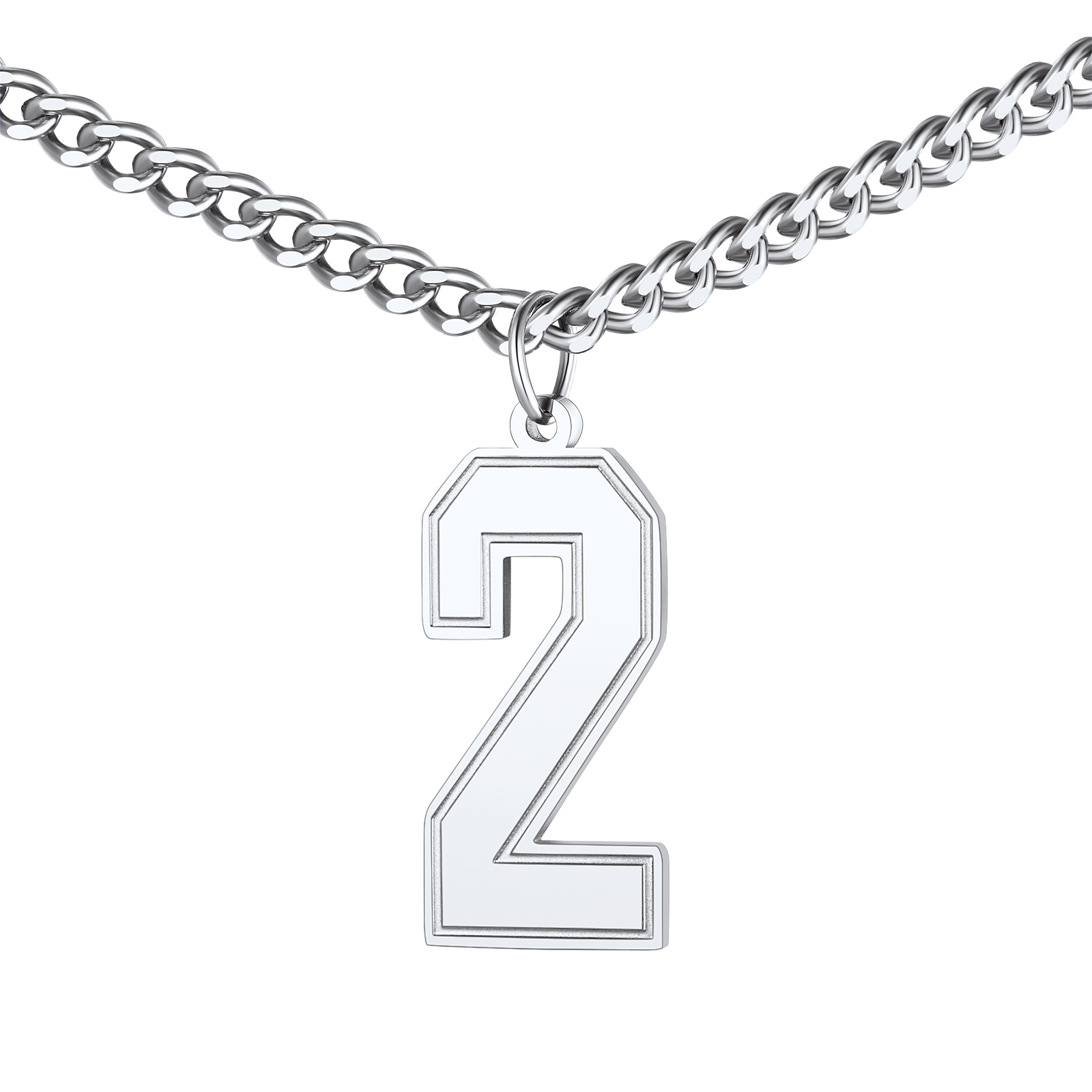 Sports Jersey Lucky Basketball Number 2 Necklaces