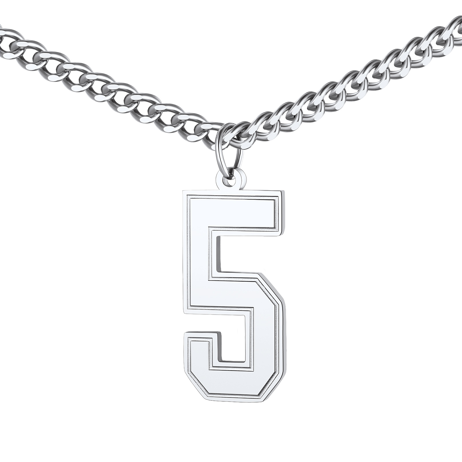 Sports Jersey Lucky Basketball Number 5 Necklaces