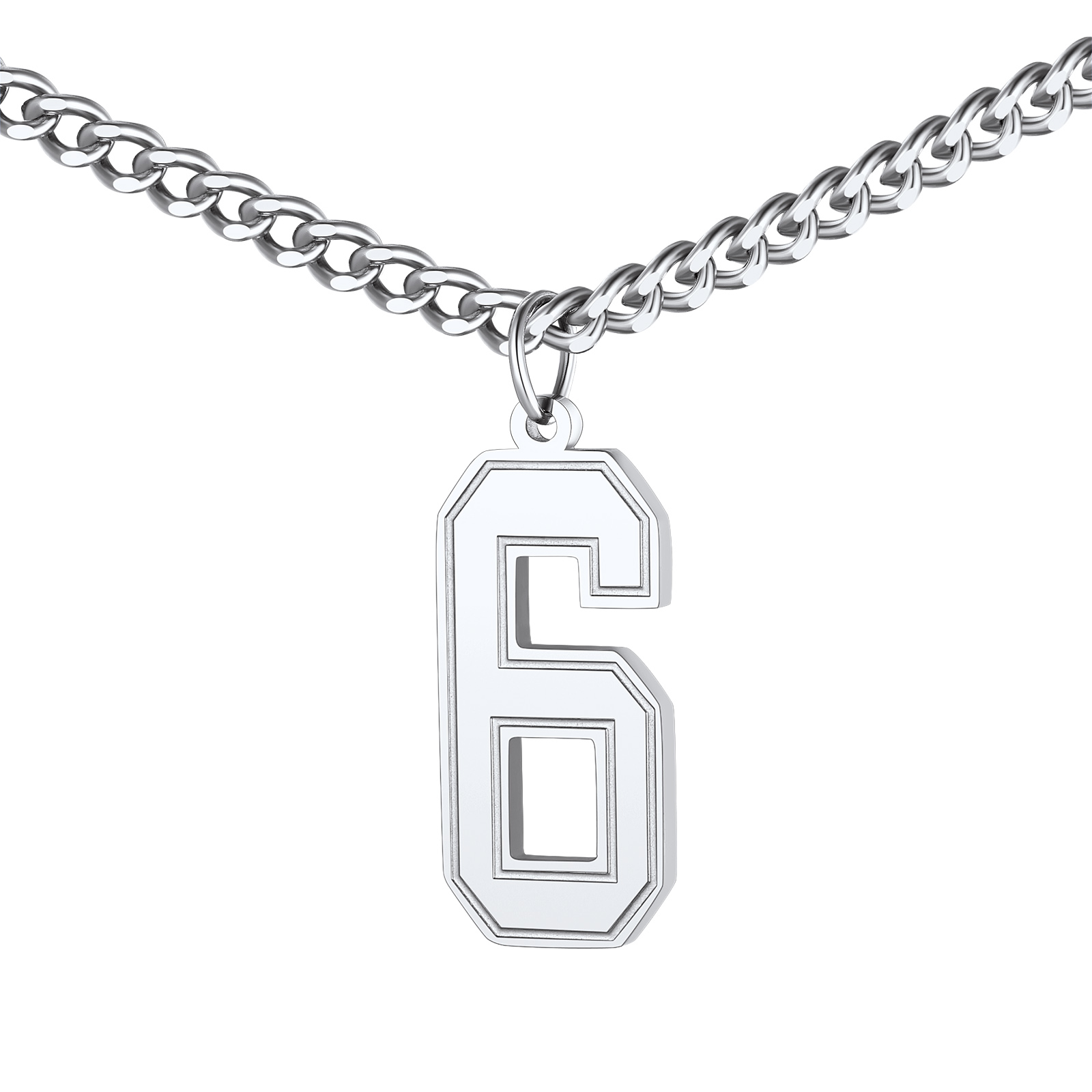 Sports Jersey Lucky Basketball Number 6 Necklaces