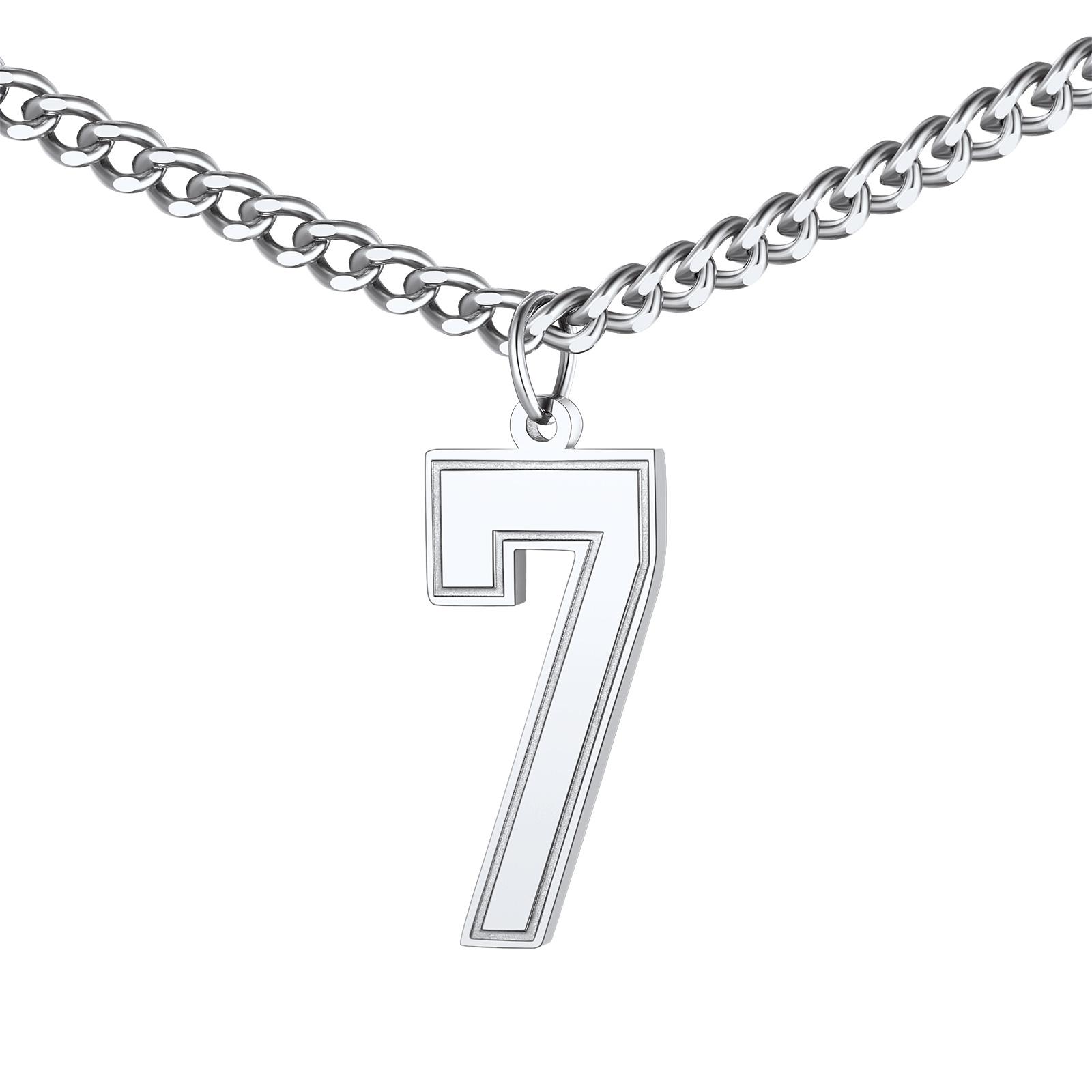 Sports Jersey Lucky Basketball Number 7 Necklaces