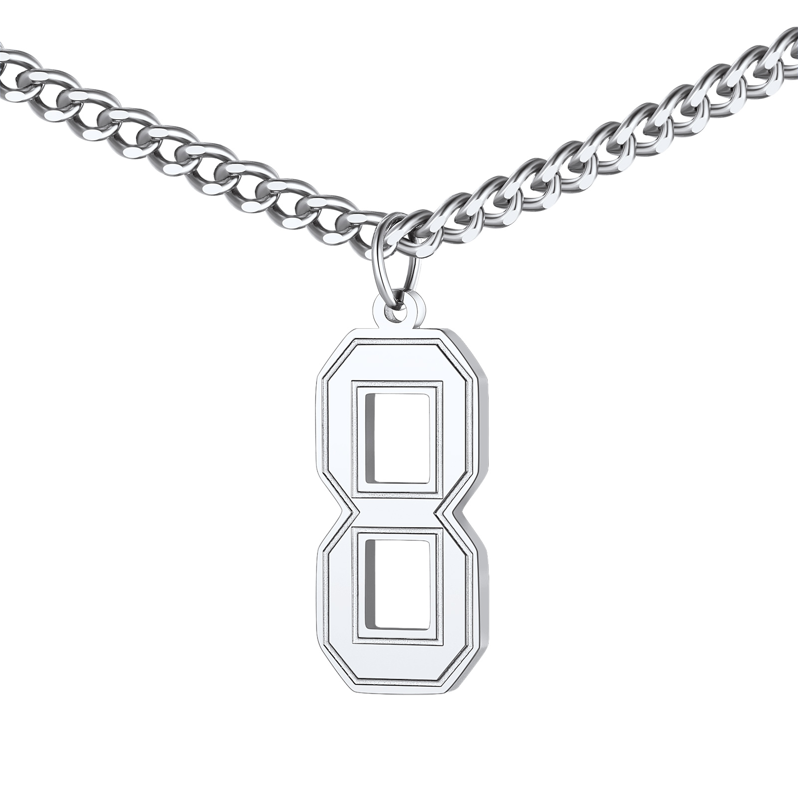 Sports Jersey Lucky Basketball Number 8 Necklaces