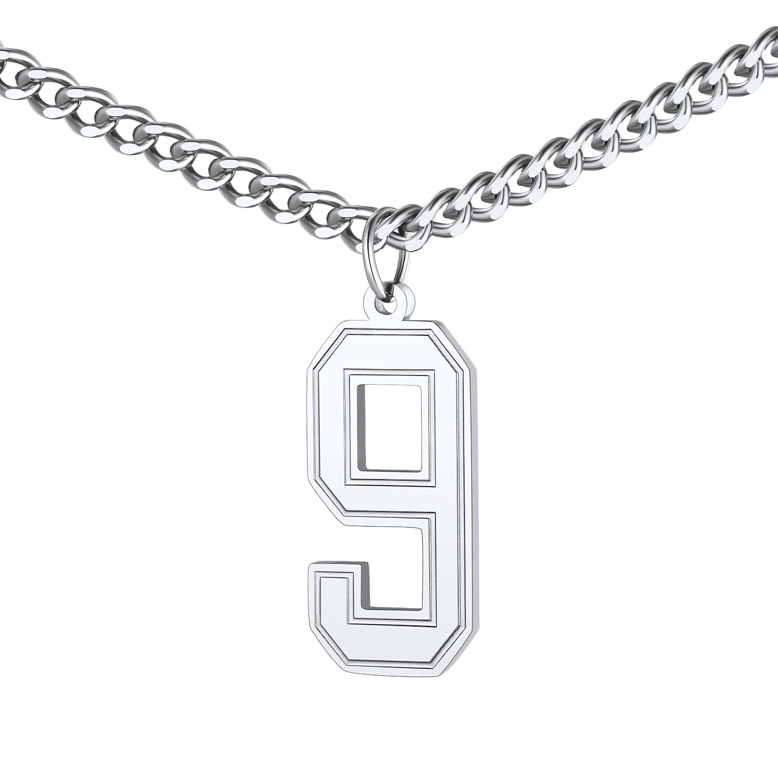 Sports Jersey Lucky Basketball Number 9 Necklaces