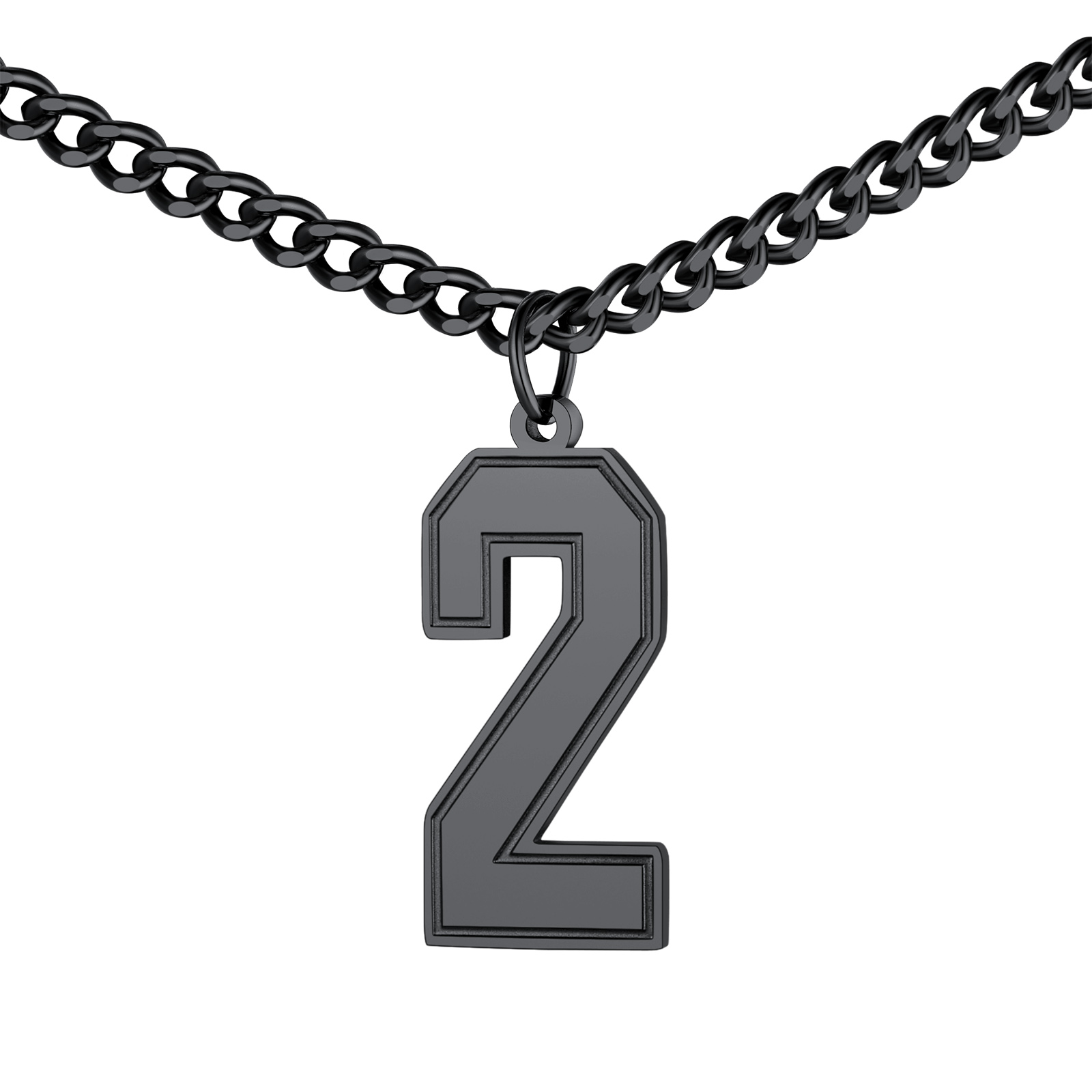 Sports Jersey Lucky Basketball Number 2 Necklaces