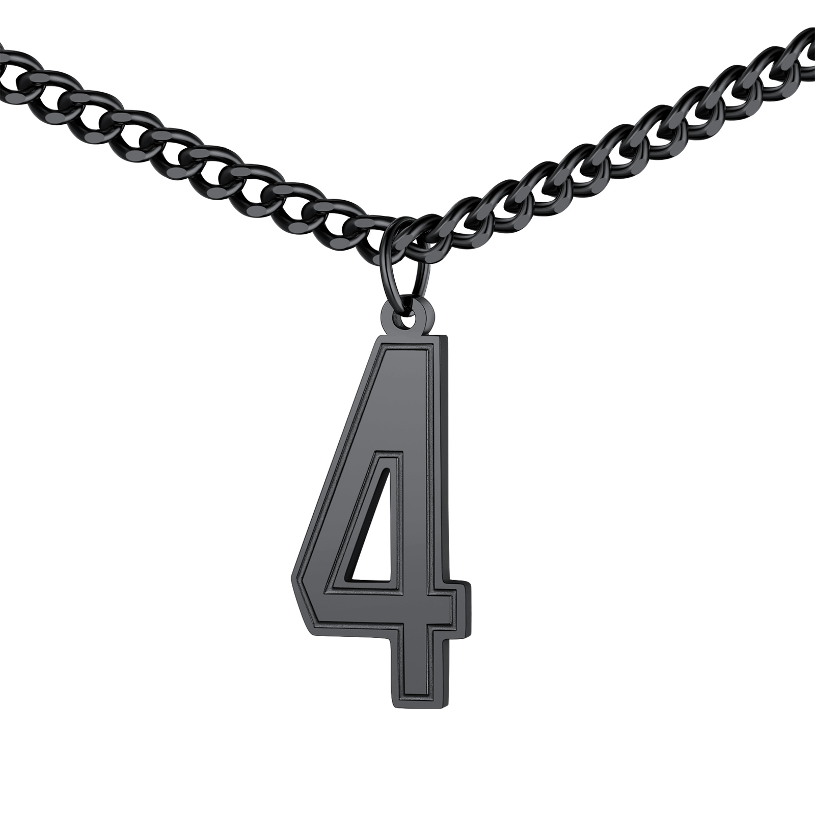 Sports Jersey Lucky Basketball Number 4 Necklaces