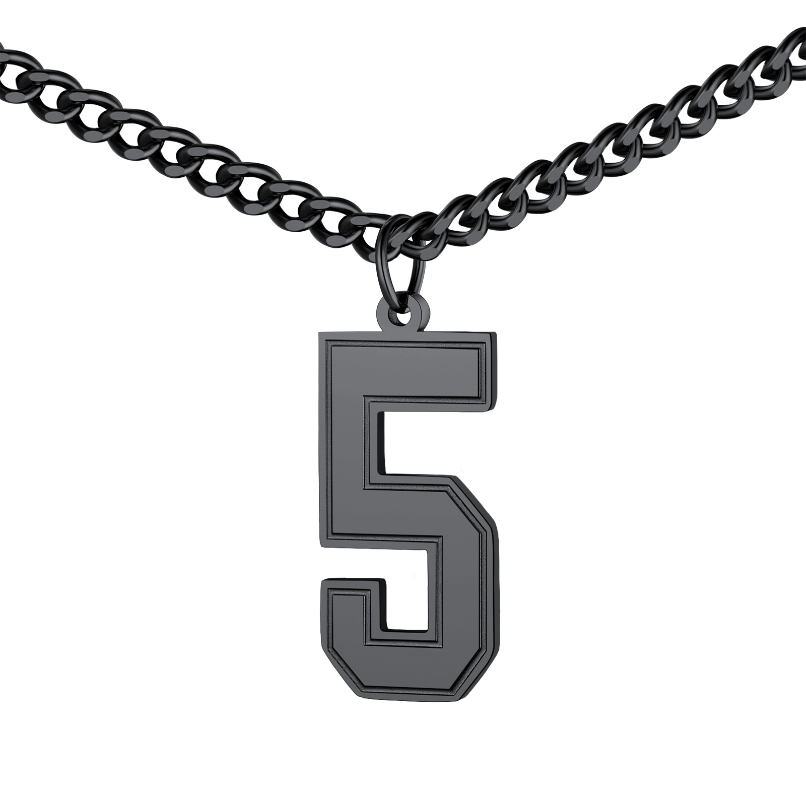Sports Jersey Lucky Basketball Number 5 Necklaces