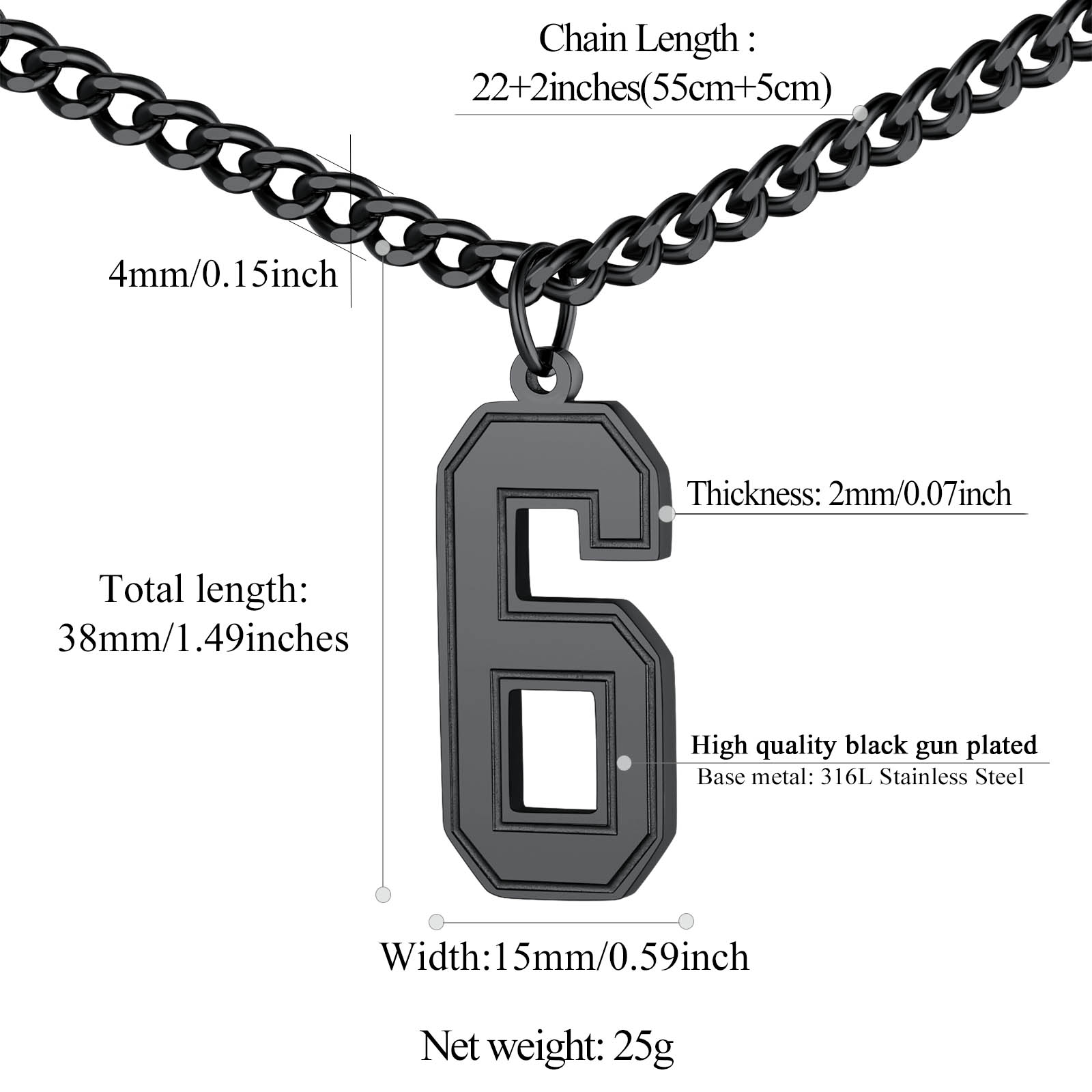 Sports Jersey Lucky Basketball Number 6 Necklaces