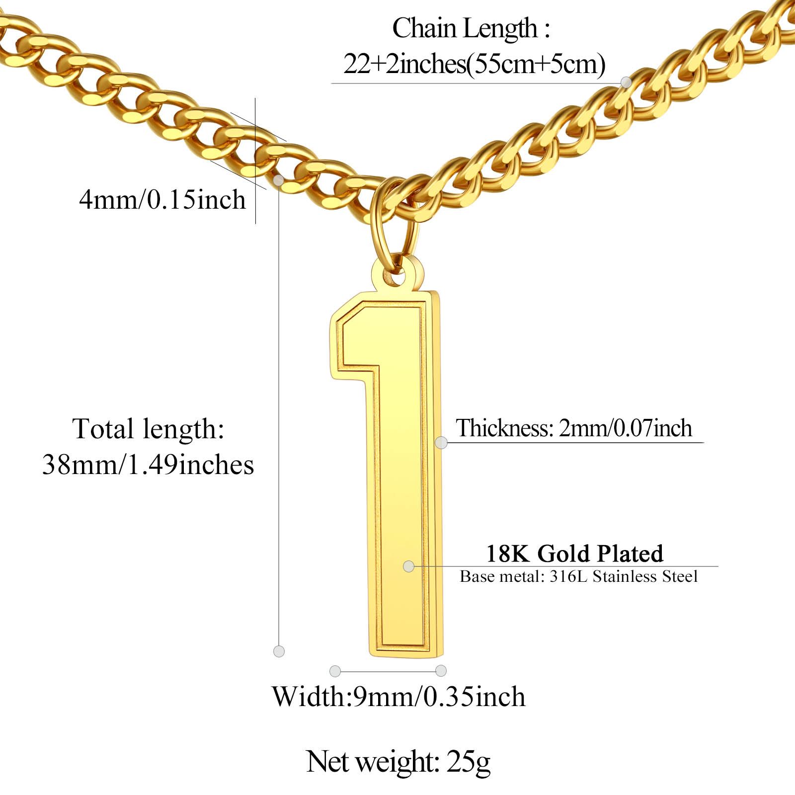 Sports Jersey Lucky Basketball Number 1 Necklaces