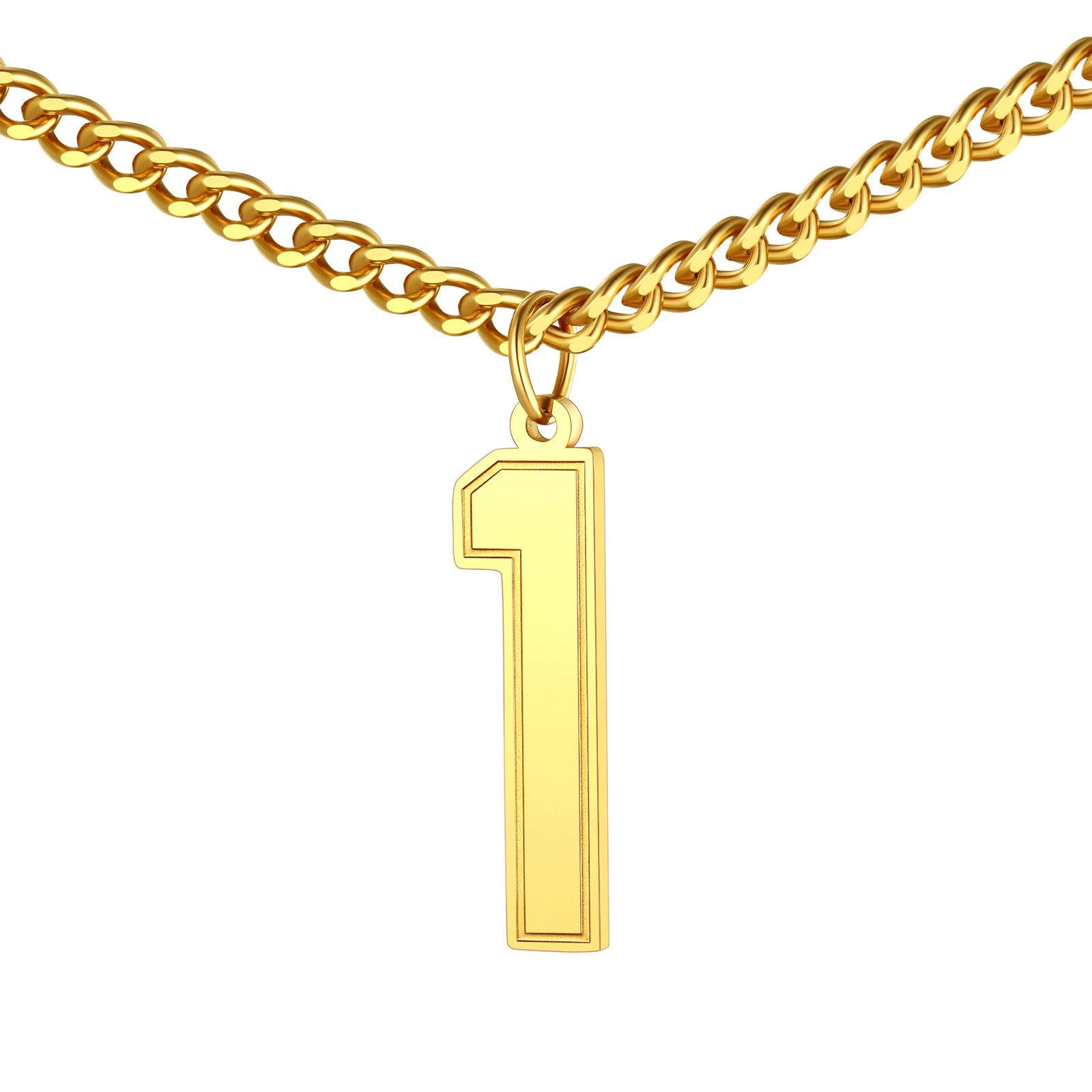 Sports Jersey Lucky Basketball Number 1 Necklaces