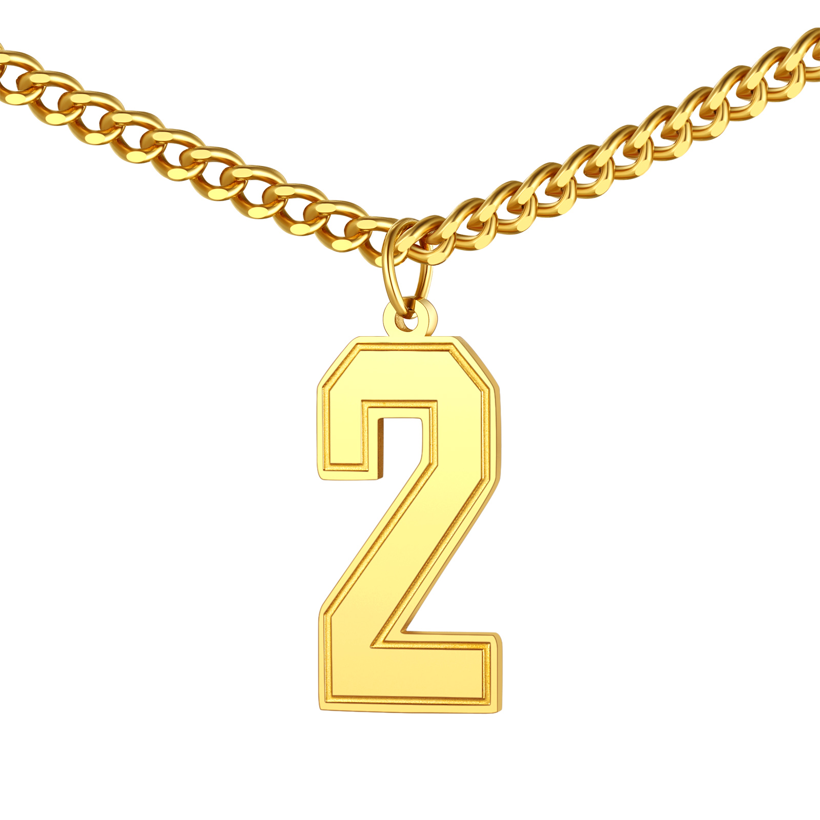 Sports Jersey Lucky Basketball Number 2 Necklaces