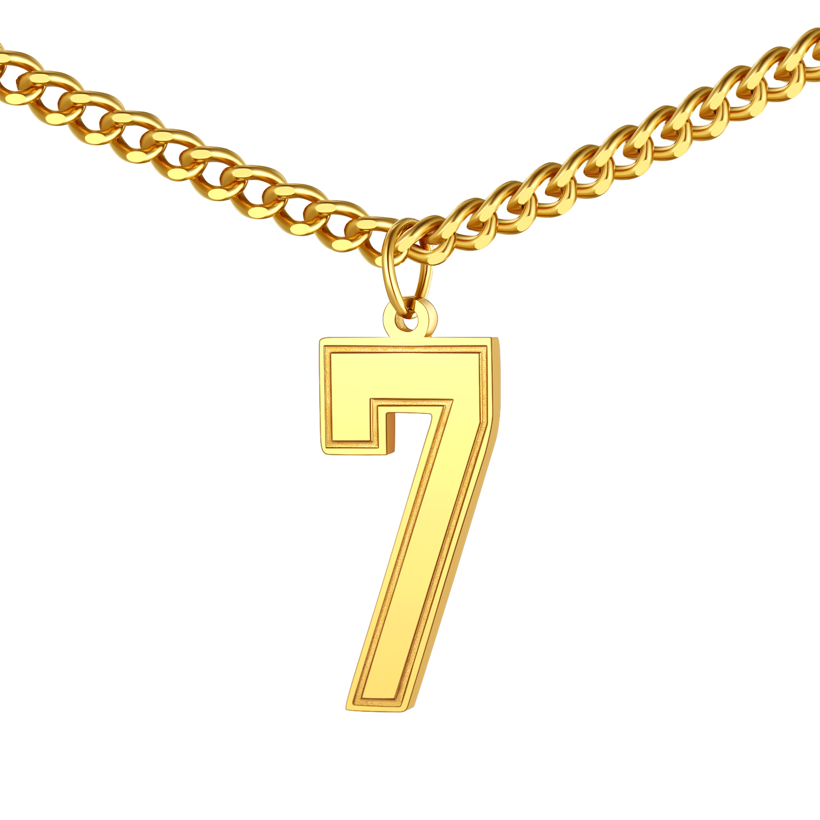 Sports Jersey Lucky Basketball Number 7 Necklaces
