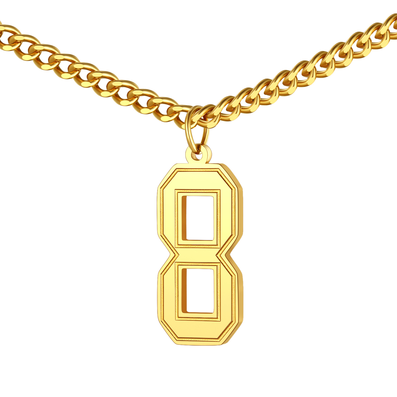 Sports Jersey Lucky Basketball Number 8 Necklaces