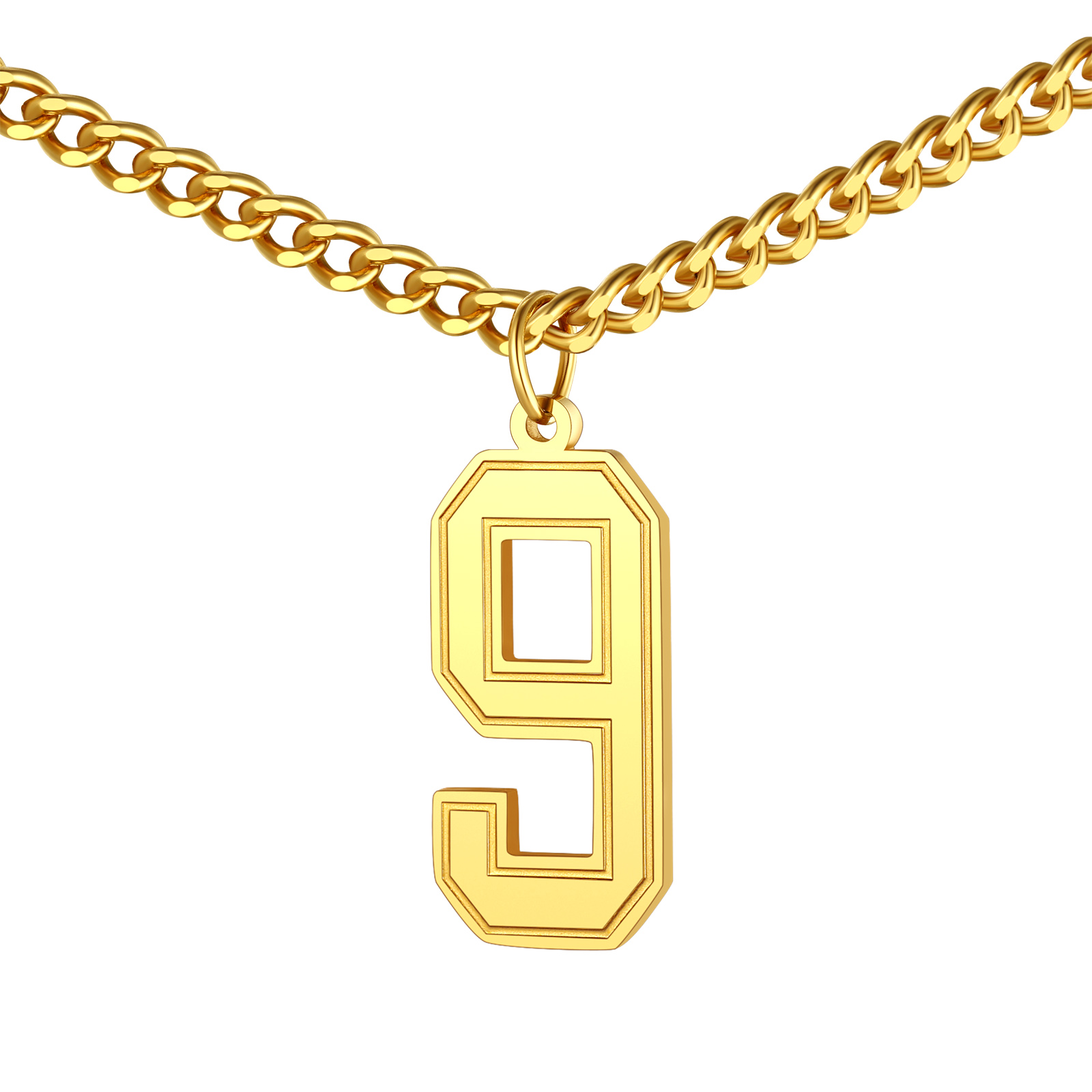 Sports Jersey Lucky Basketball Number 9 Necklaces