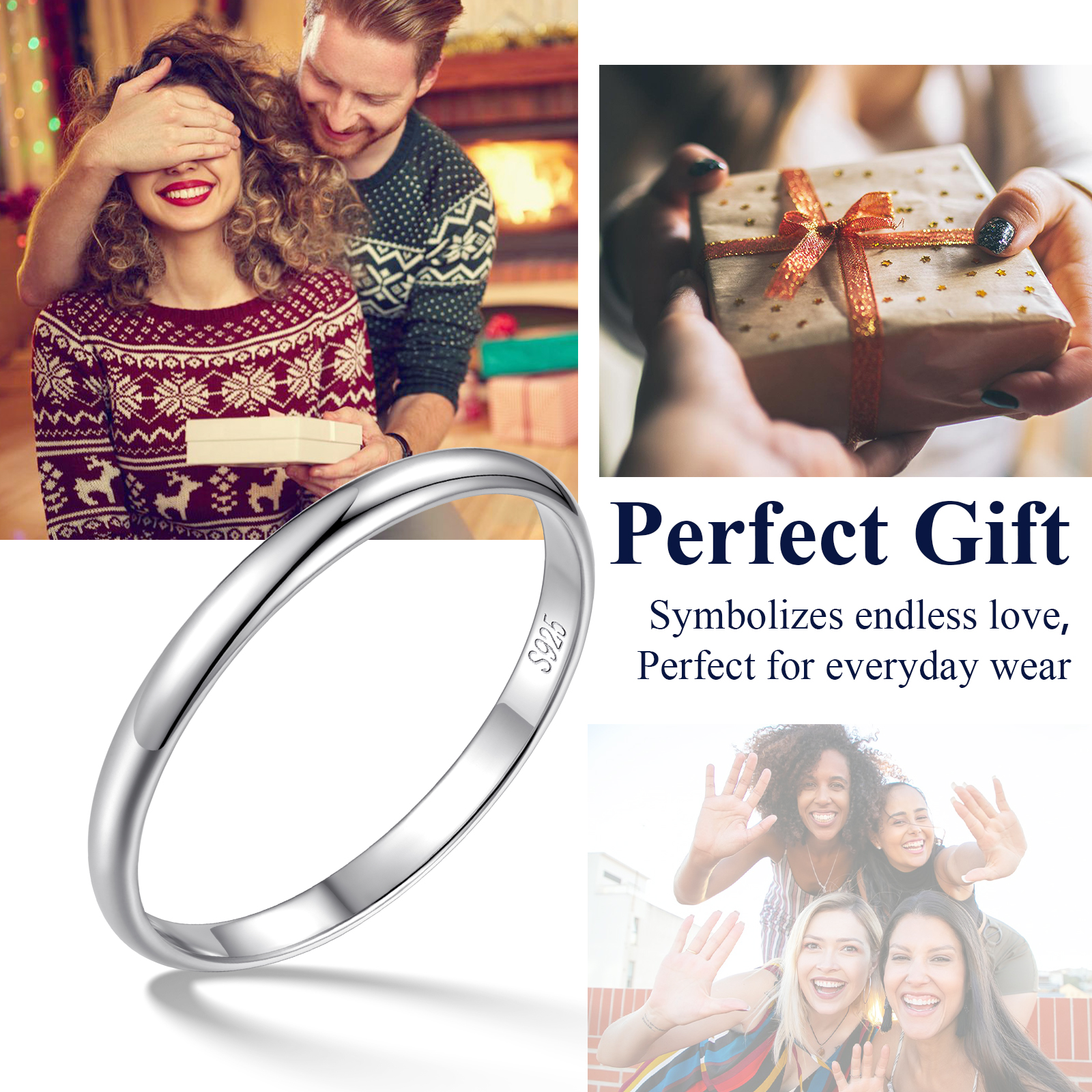 2mm Simple Everyday Band Promise Ring